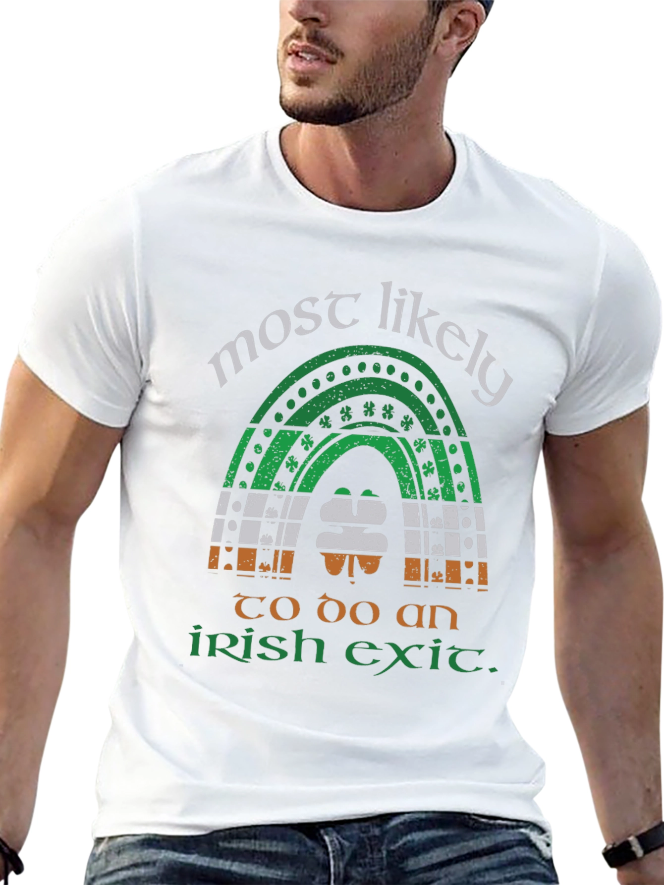 Funny St. Patricks Day Irish Exit Rainbow T-Shirt