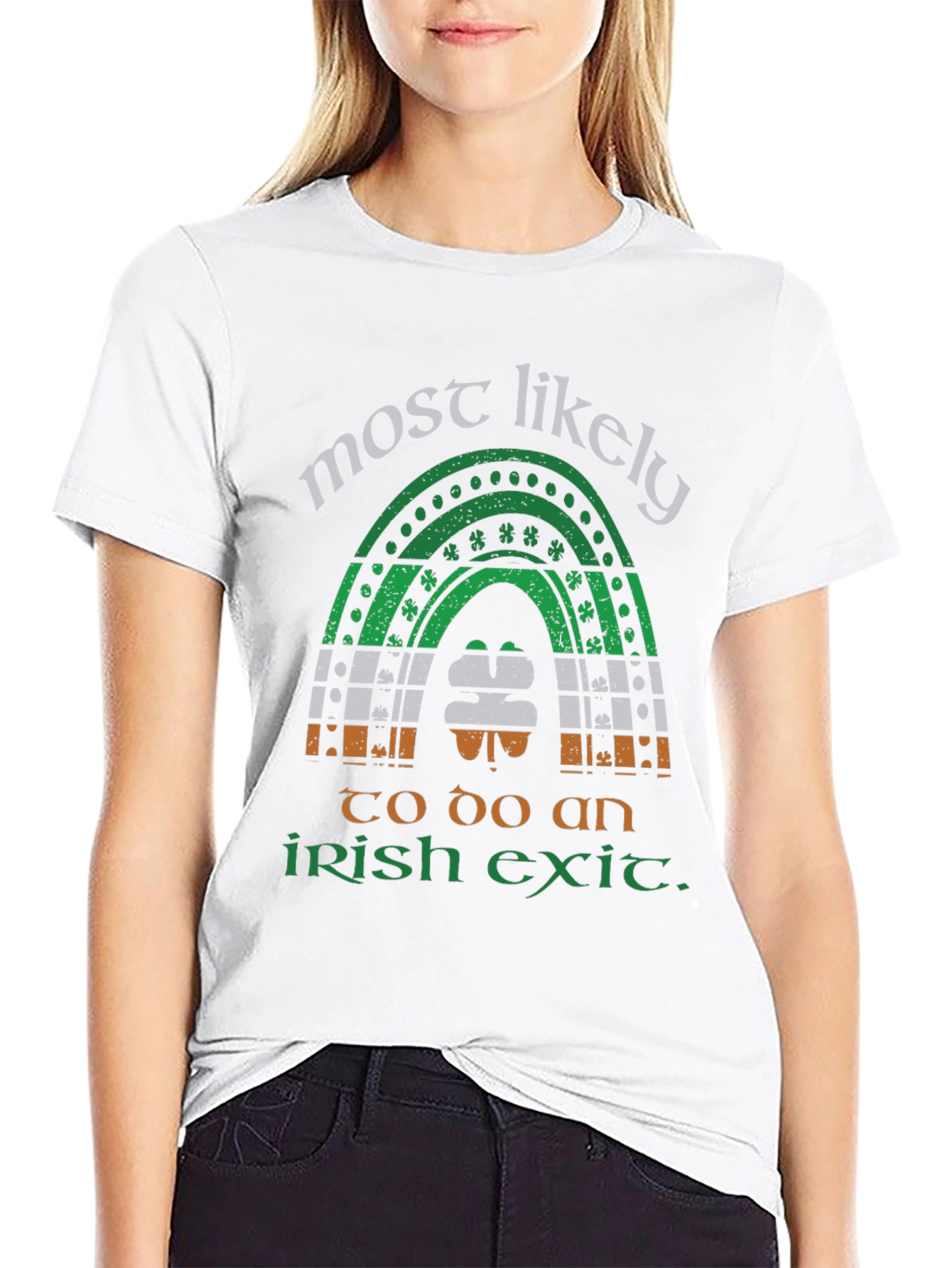 Funny St. Patricks Day Irish Exit Rainbow T-Shirt