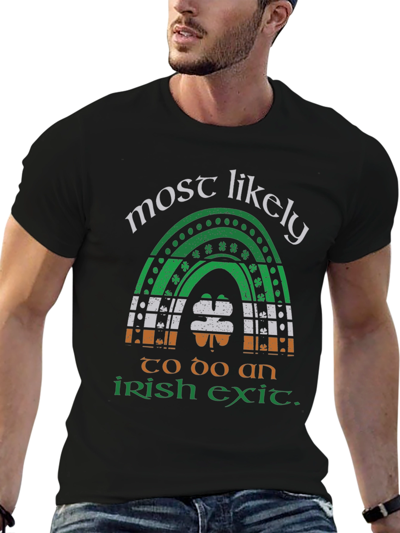 Funny St. Patricks Day Irish Exit Rainbow T-Shirt