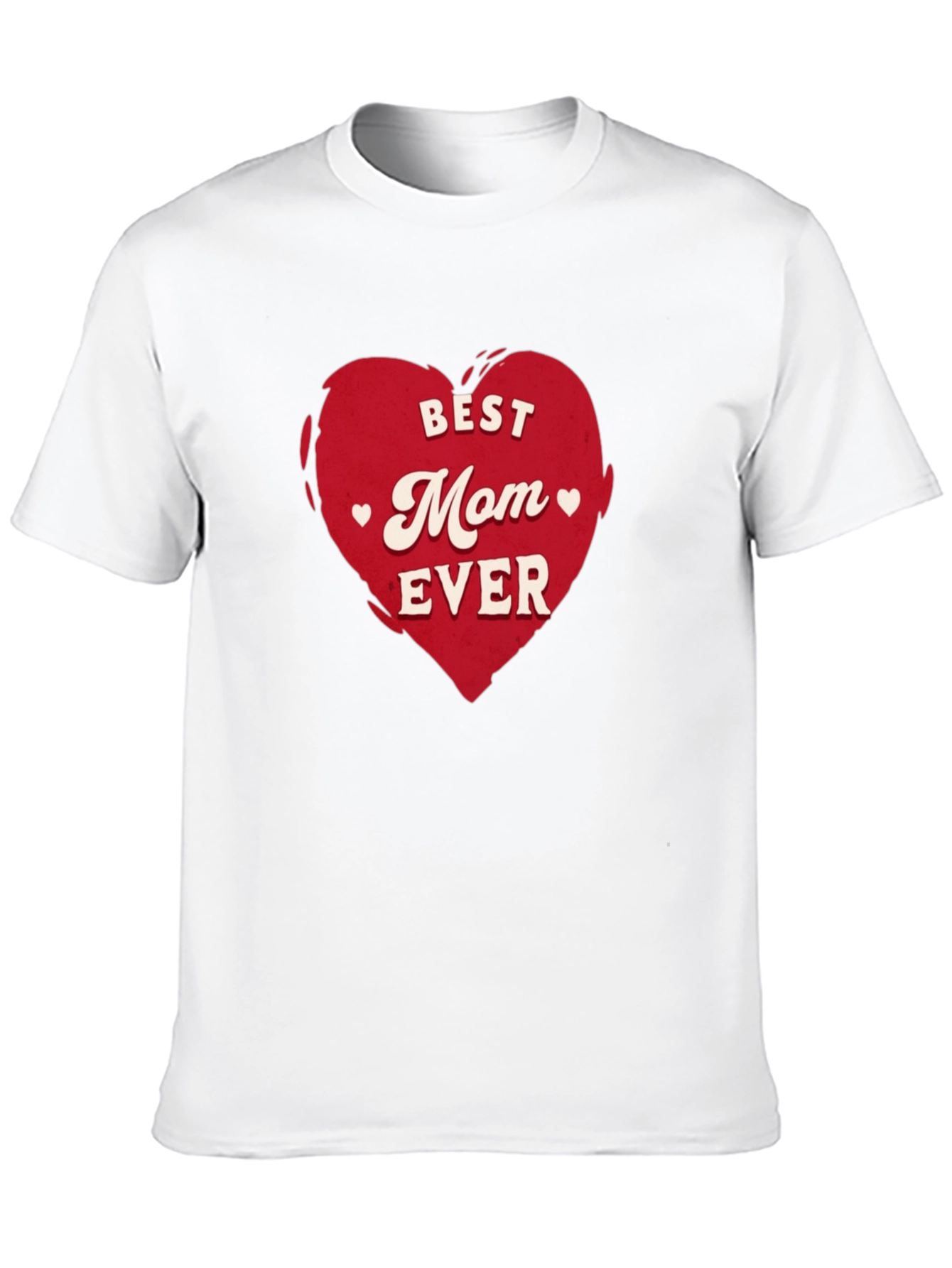 Best Mom Ever Heart Graphic Tee - Black