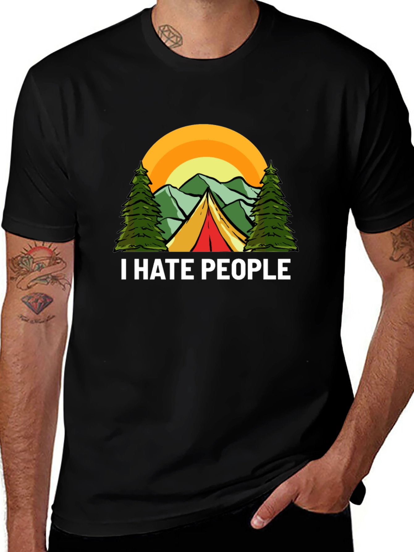 I Hate People Camping Graphic T-Shirt