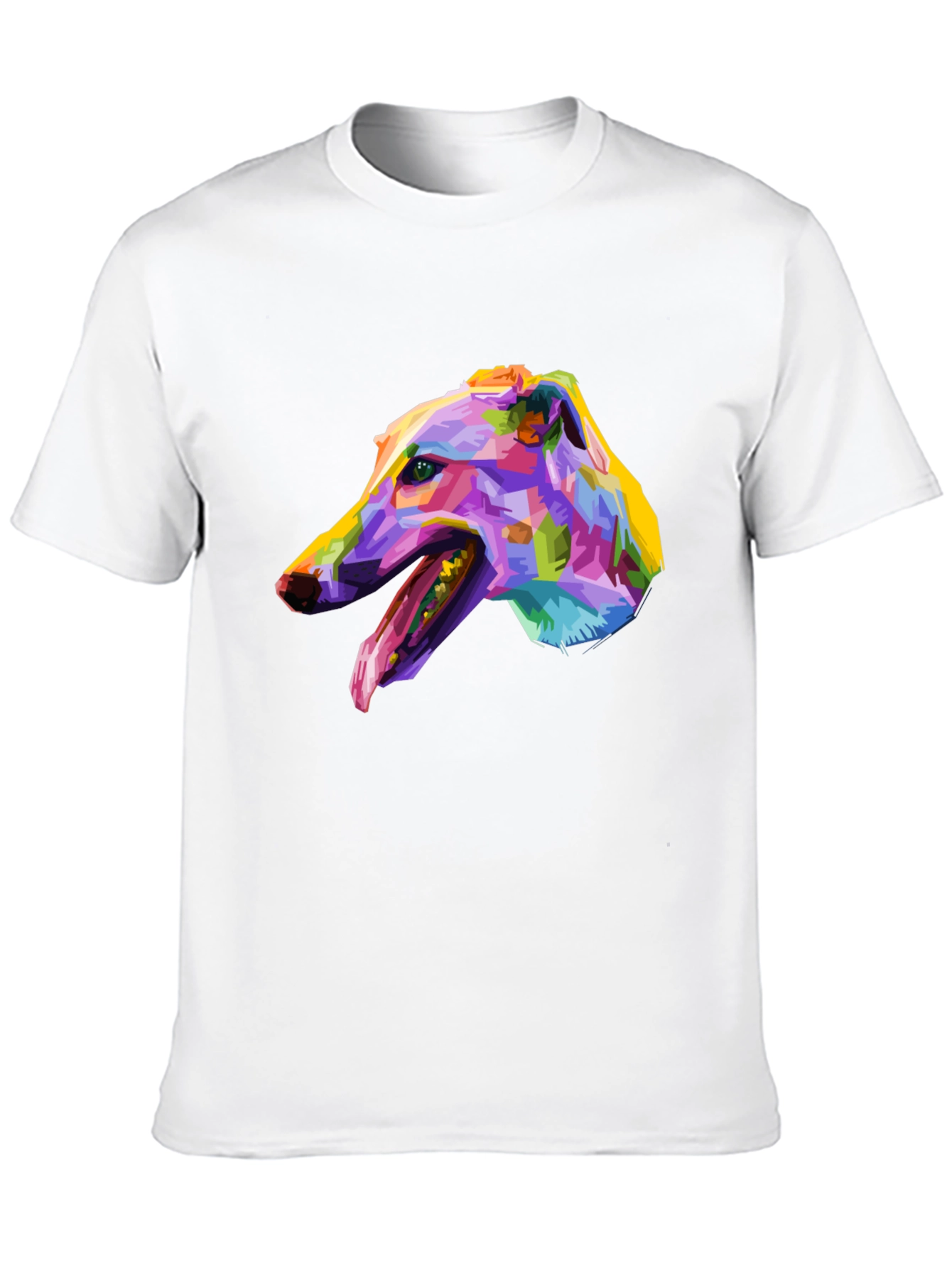 Abstract Greyhound Graphic Tee - Black