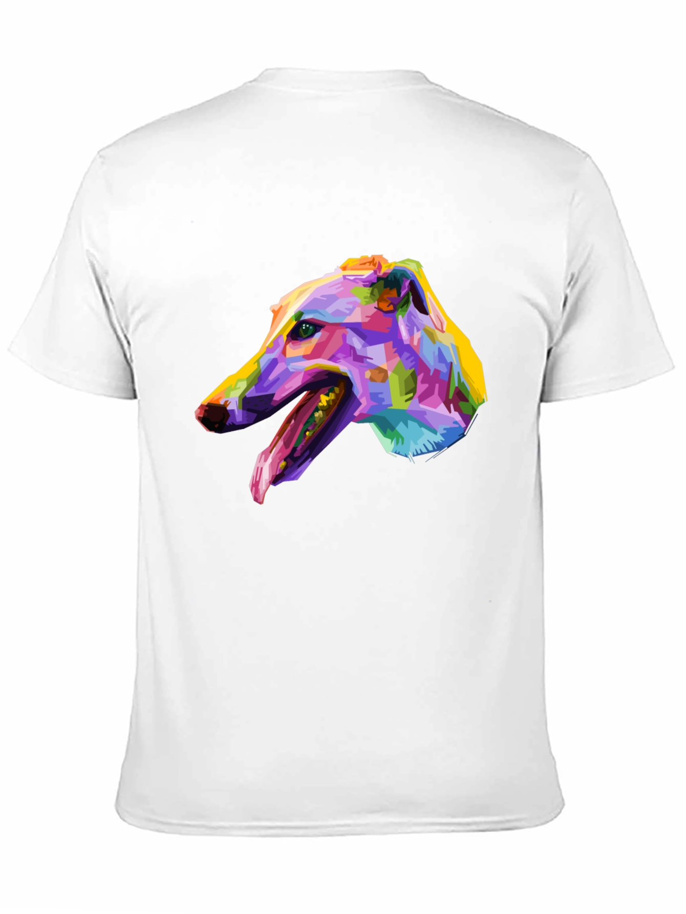 Abstract Greyhound Graphic Tee - Black