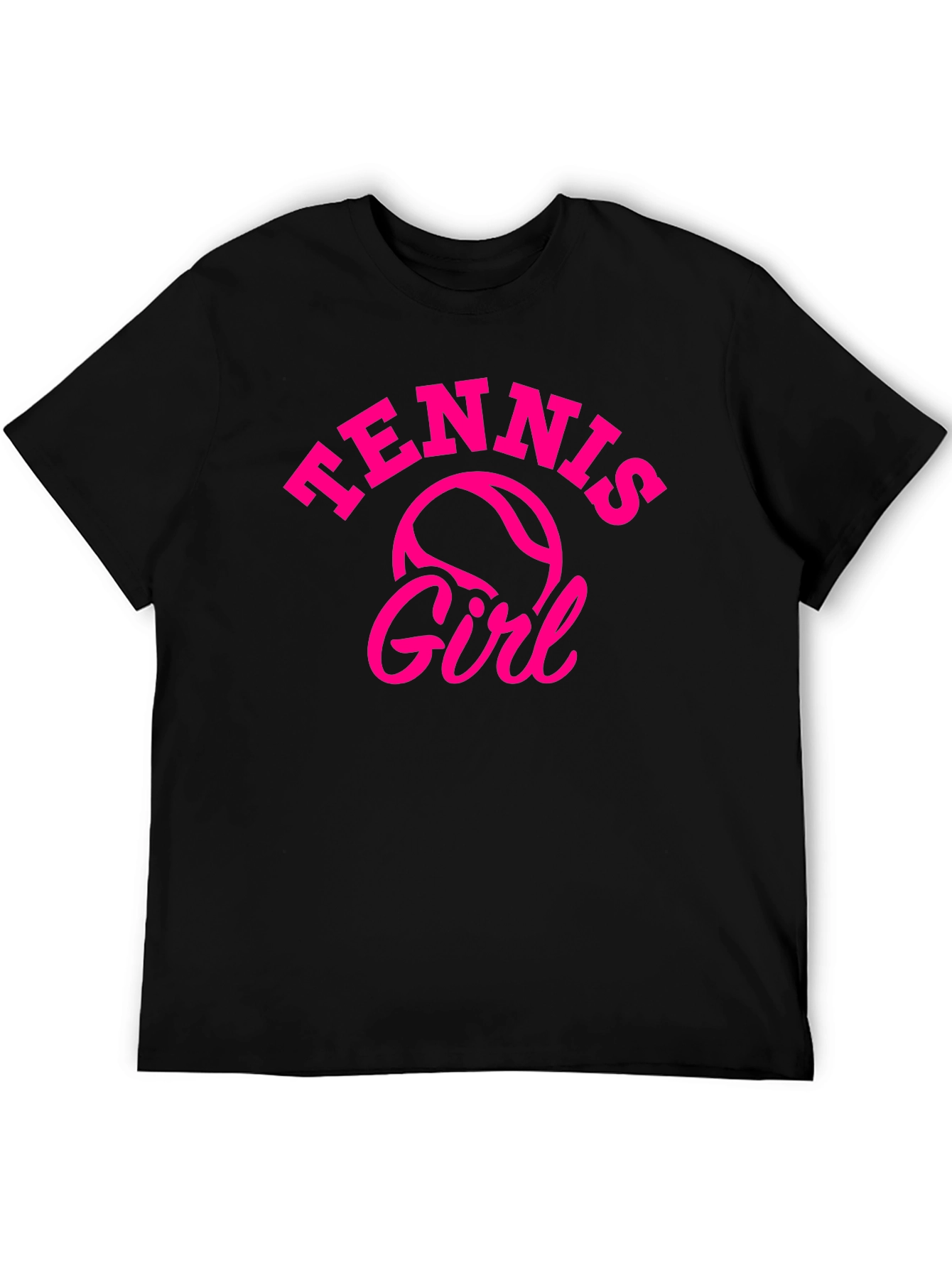 Tennis Girl Graphic Tee - Black