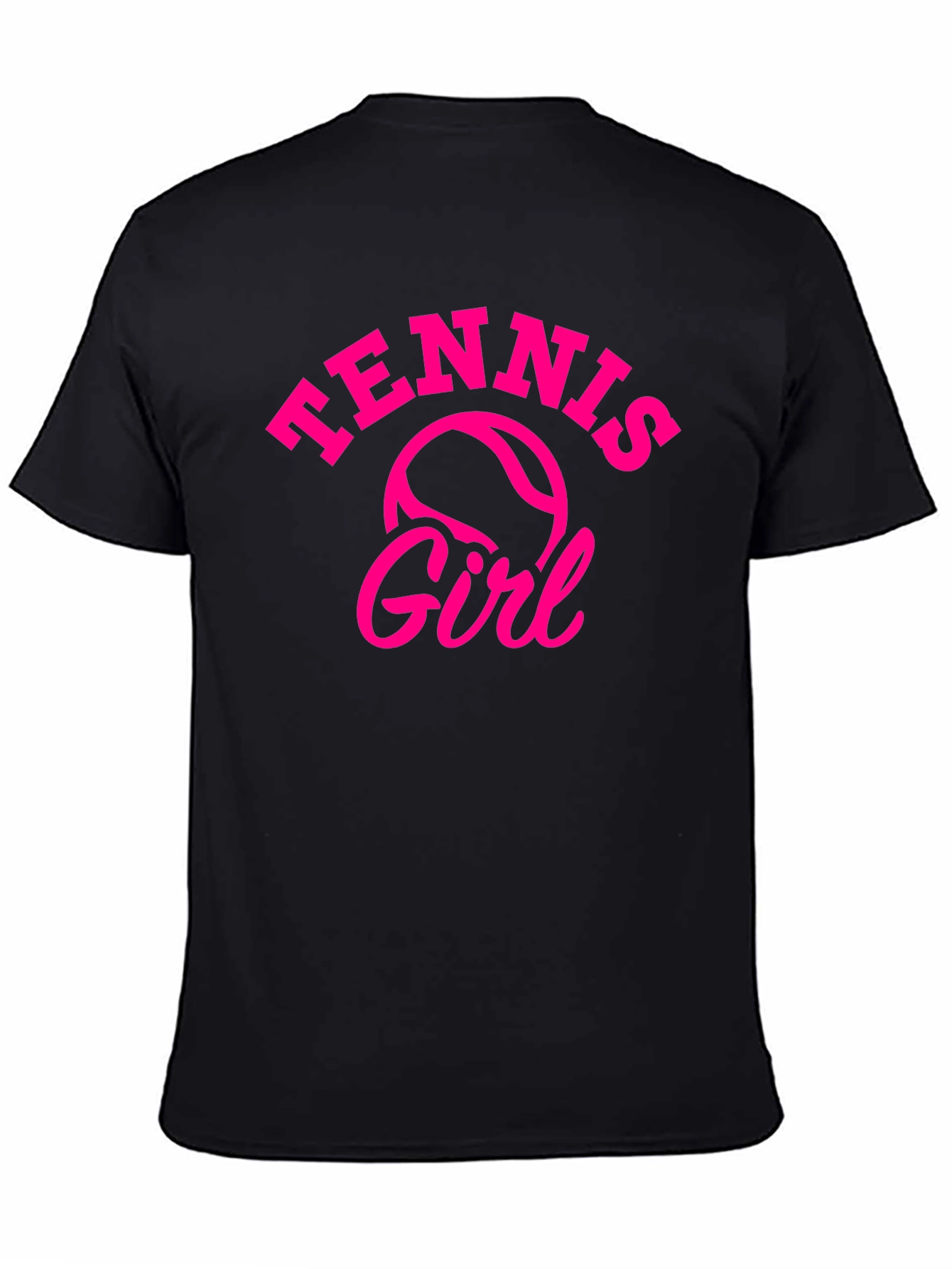 Tennis Girl Graphic Tee - Black