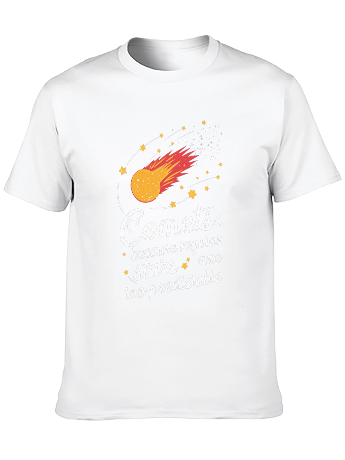 Comets Stars Graphic Black T-Shirt