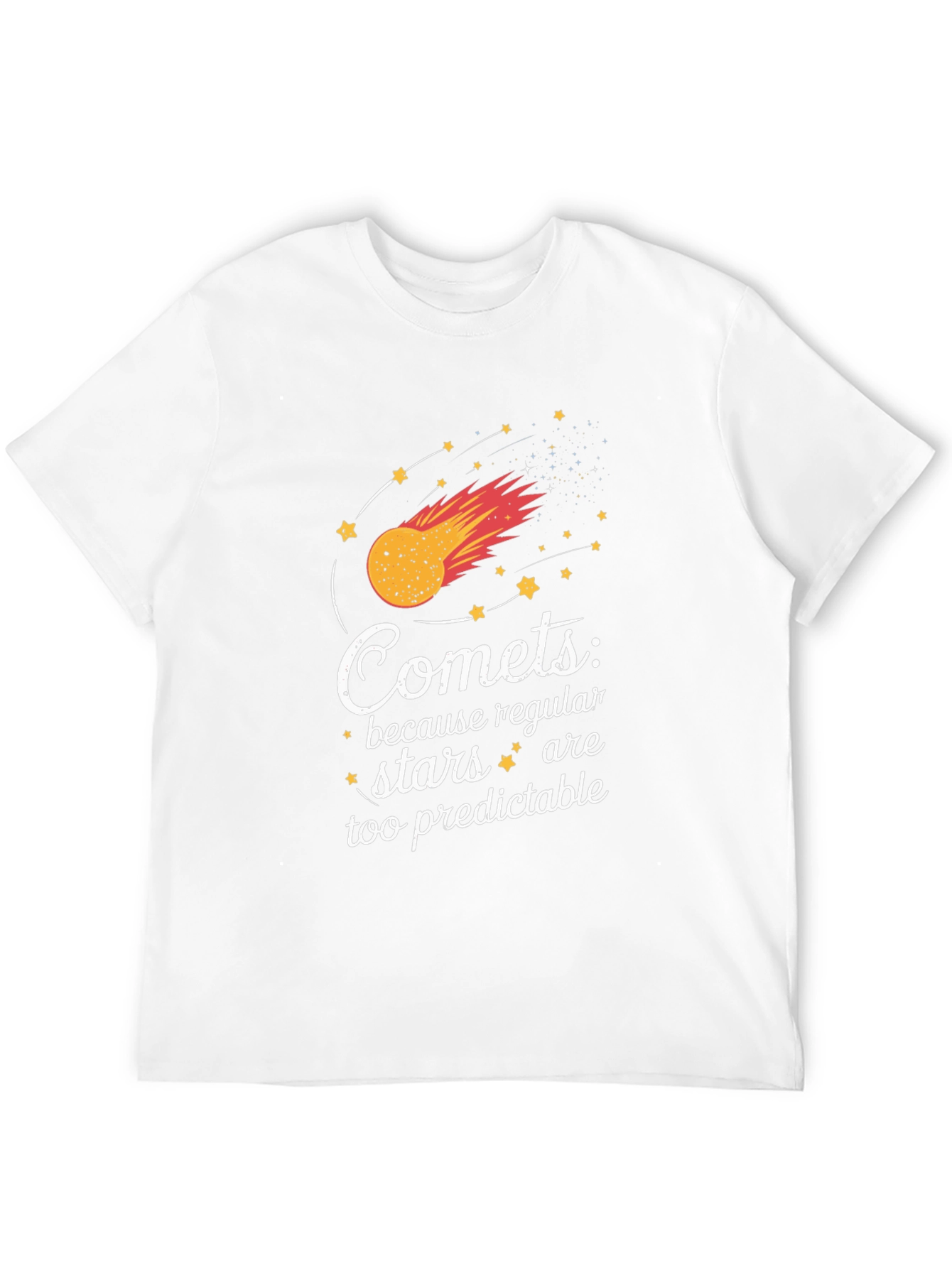 Comets Stars Graphic Black T-Shirt