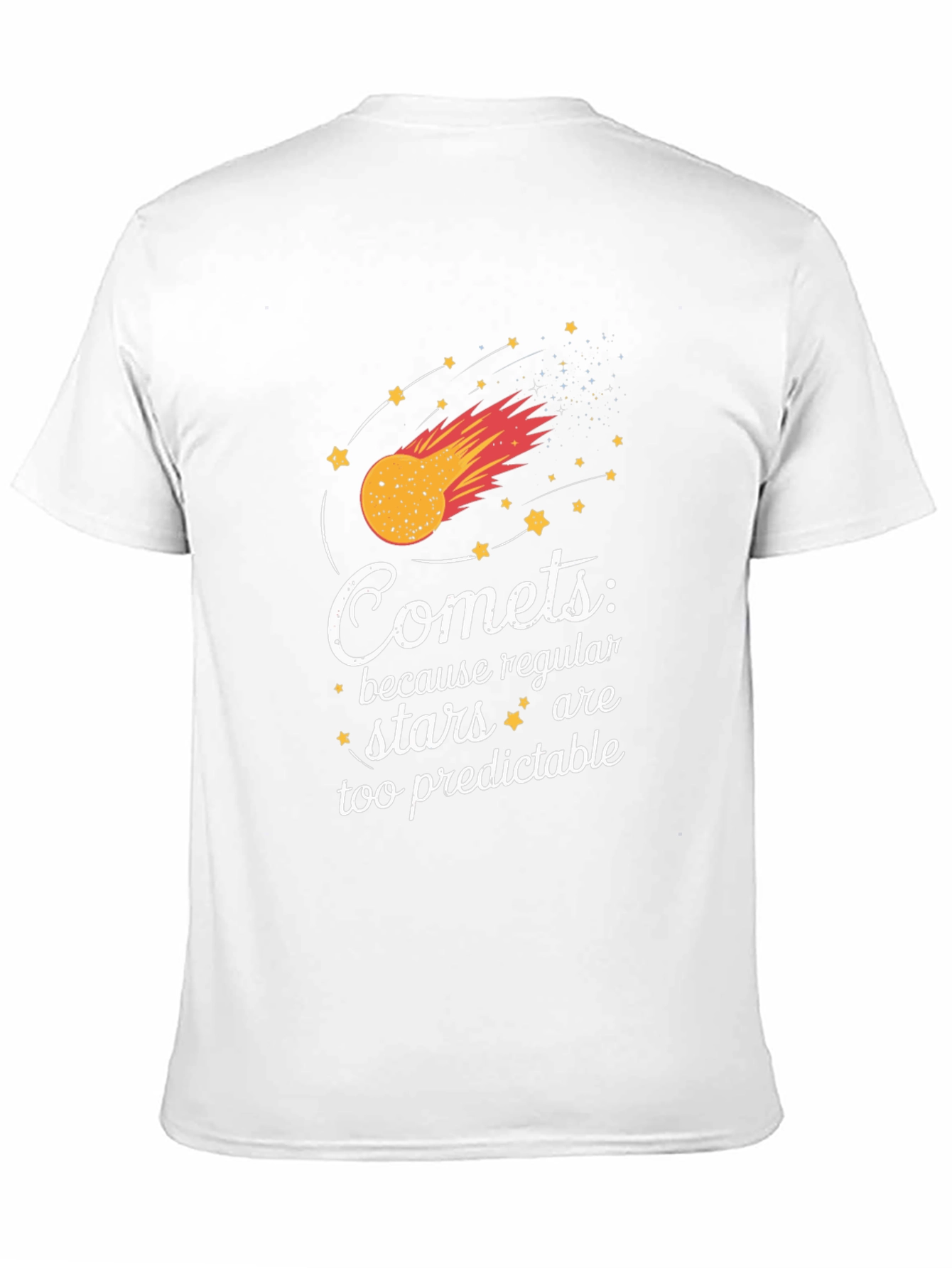 Comets Stars Graphic Black T-Shirt