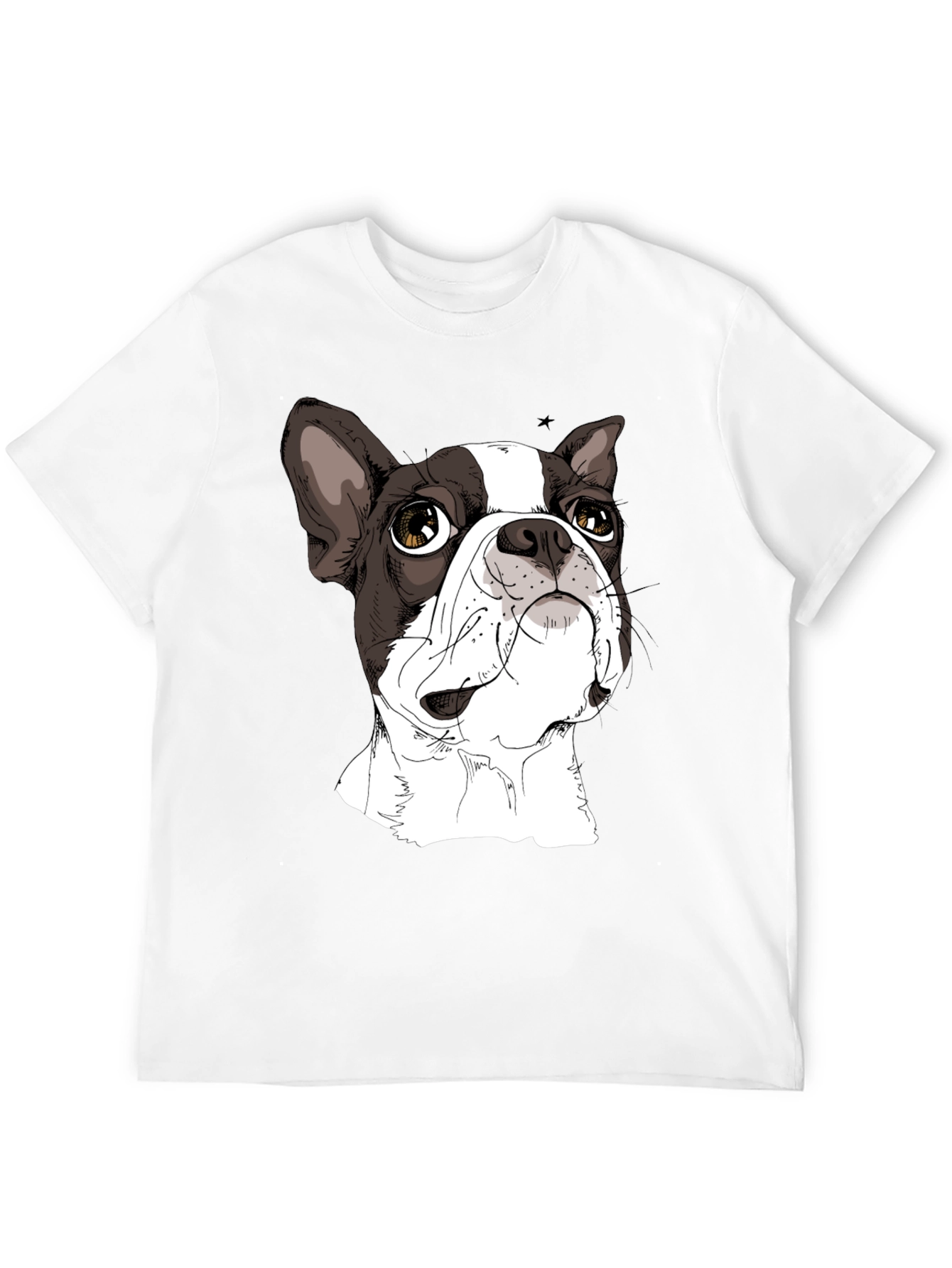 Boston Terrier Graphic Tee - Black Cotton T-Shirt