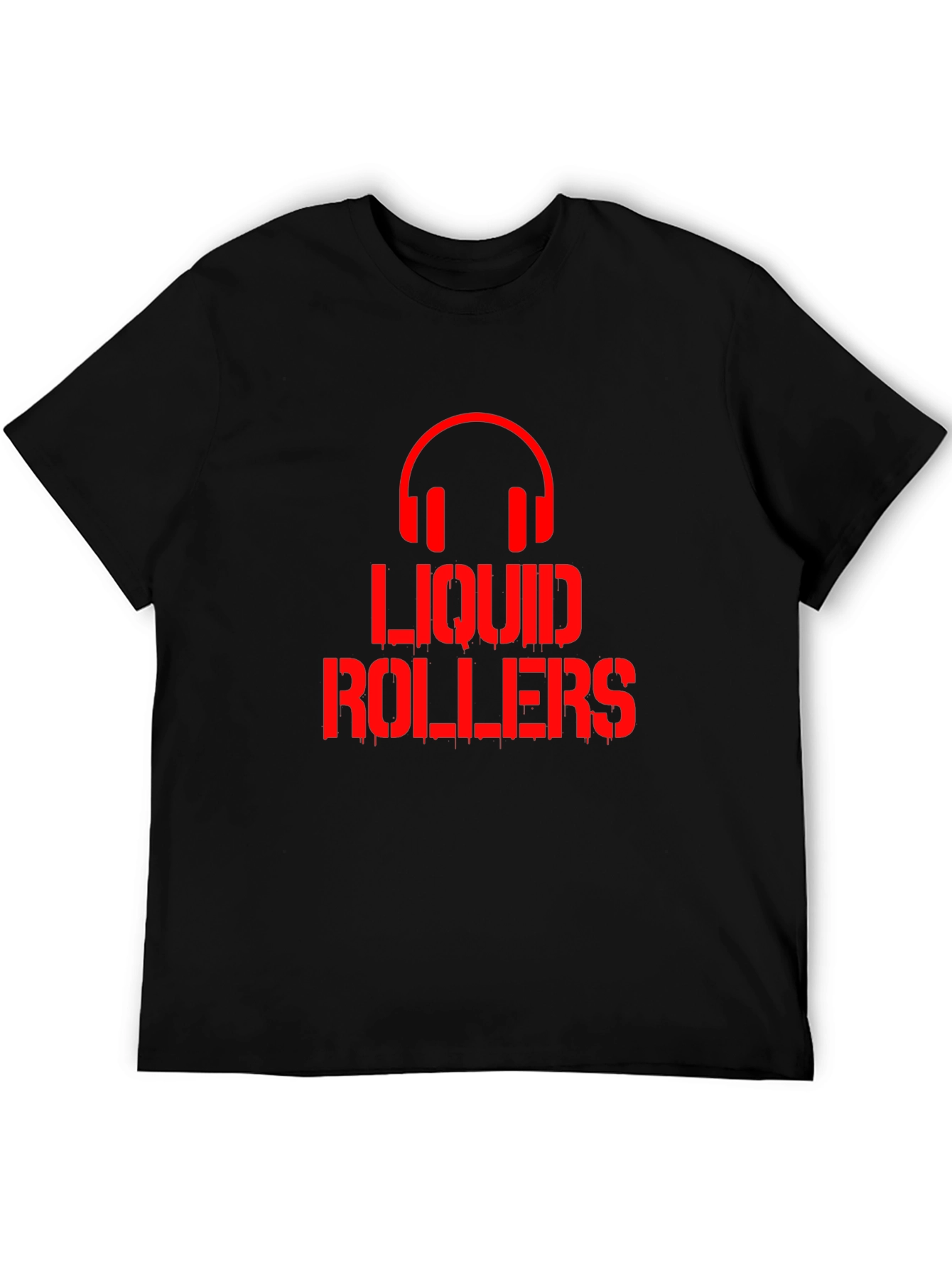 Liquid Rollers Graphic Tee - Black Cotton T-Shirt
