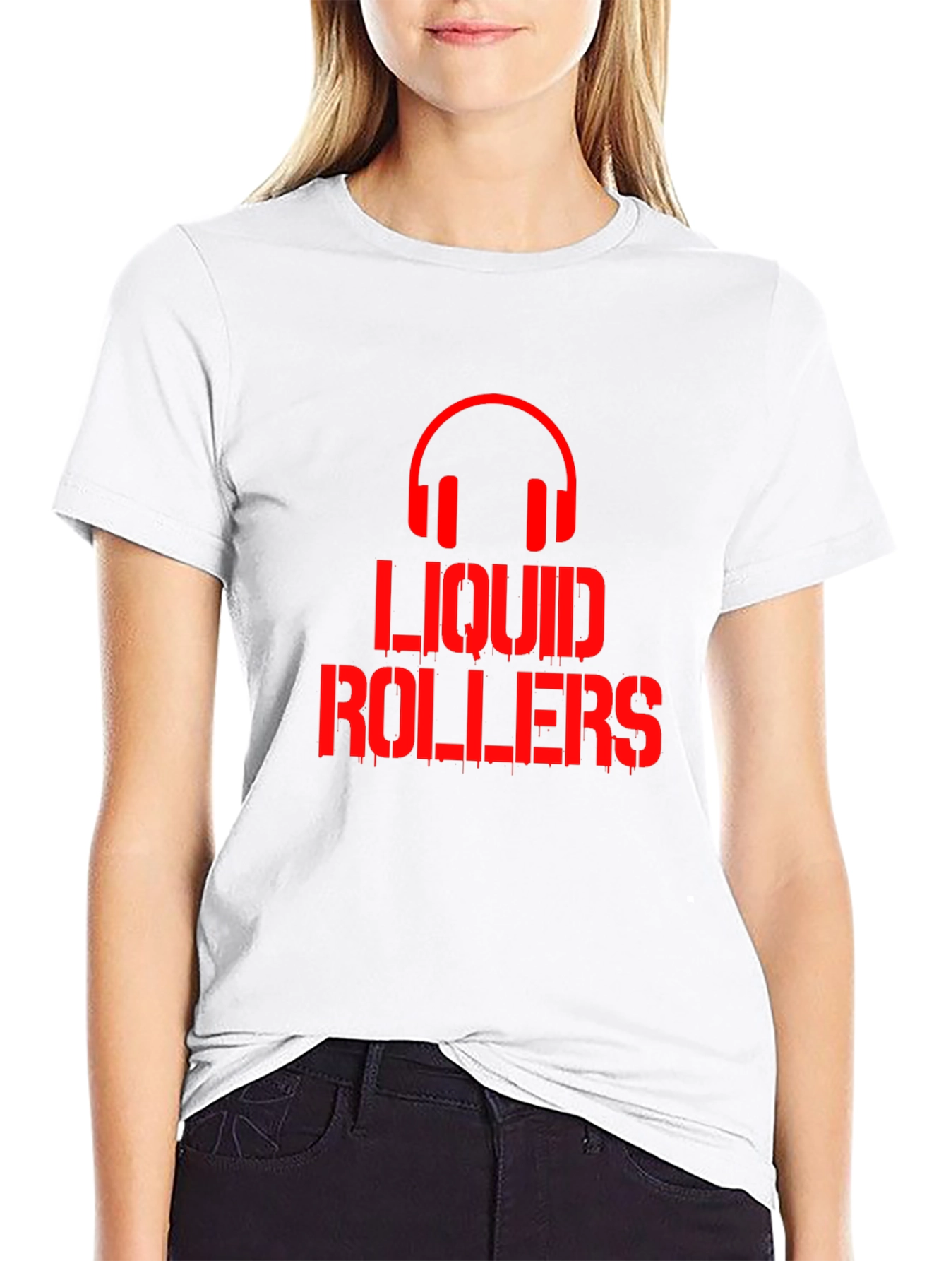 Liquid Rollers Graphic Tee - Black Cotton T-Shirt