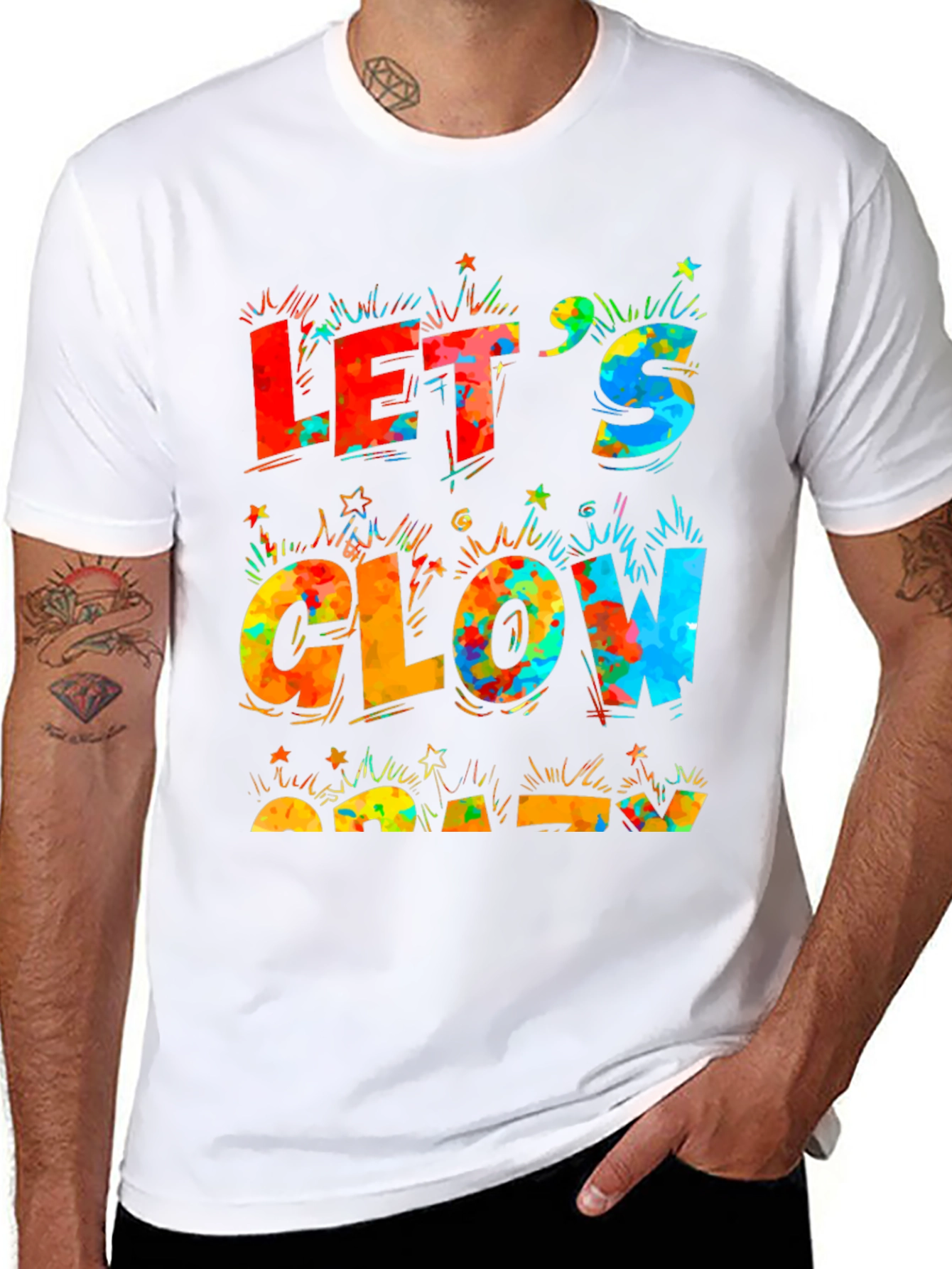 Lets Glow Crazy Black T-Shirt