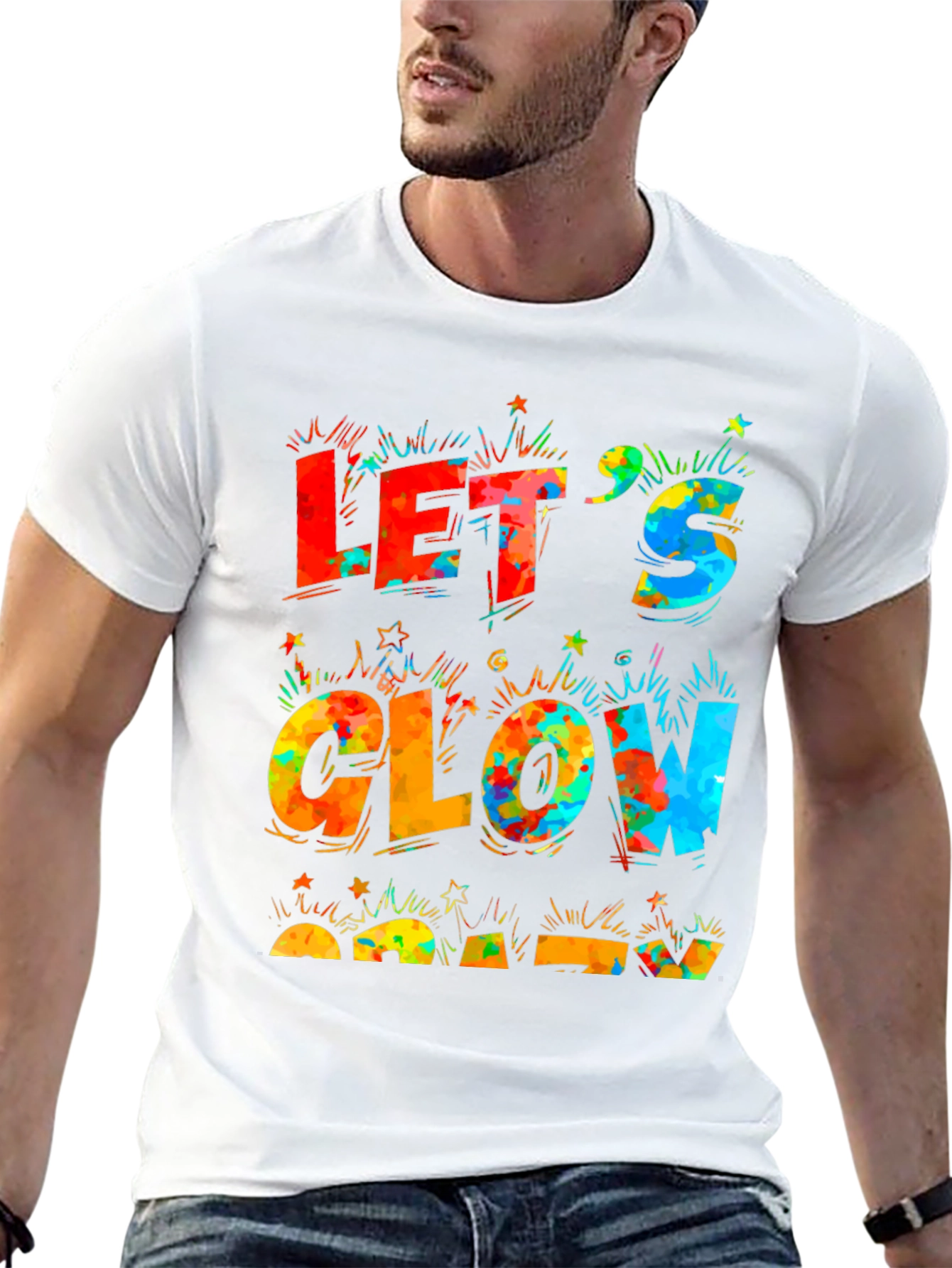 Lets Glow Crazy Black T-Shirt