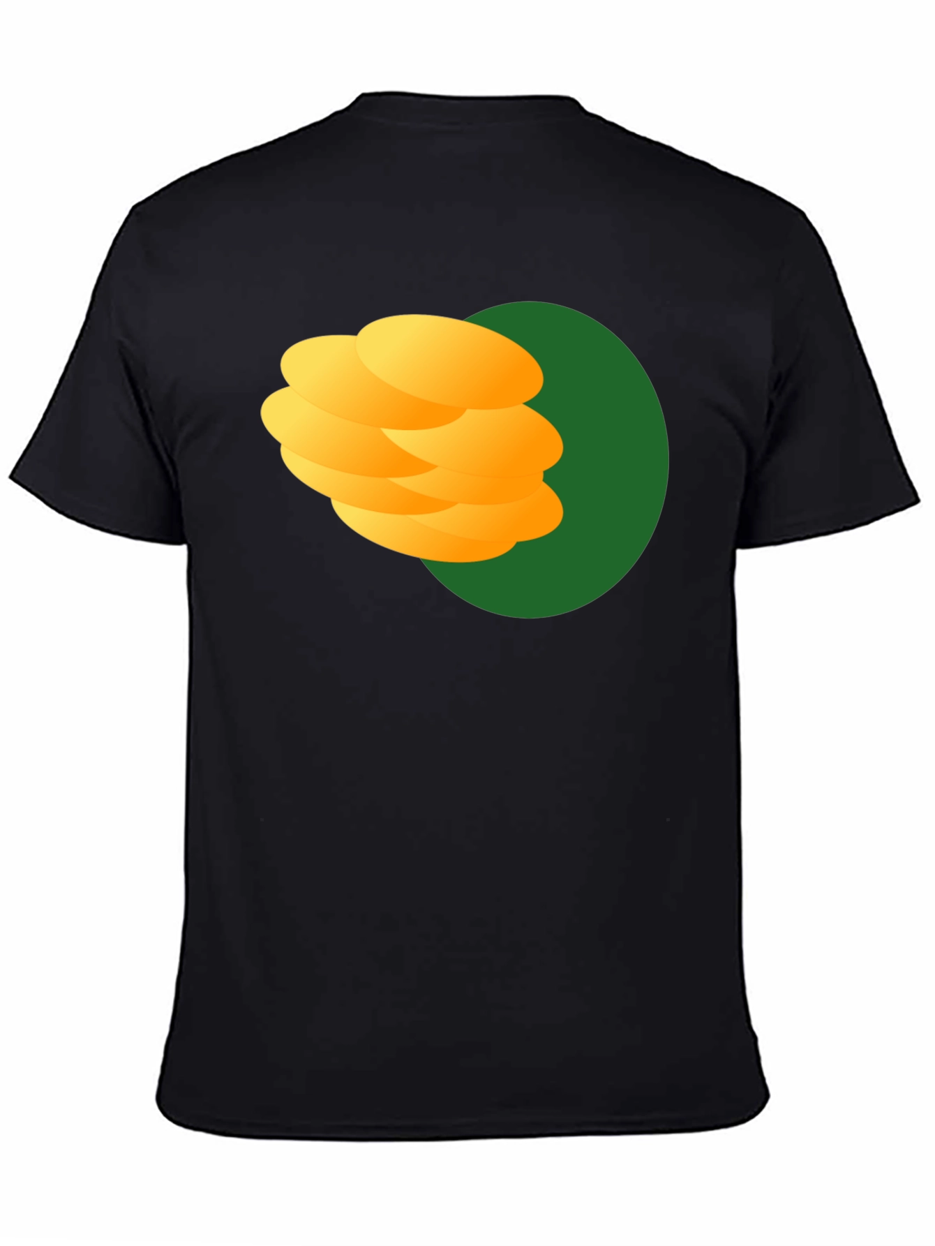 Stack of Pancakes Graphic Black T-Shirt
