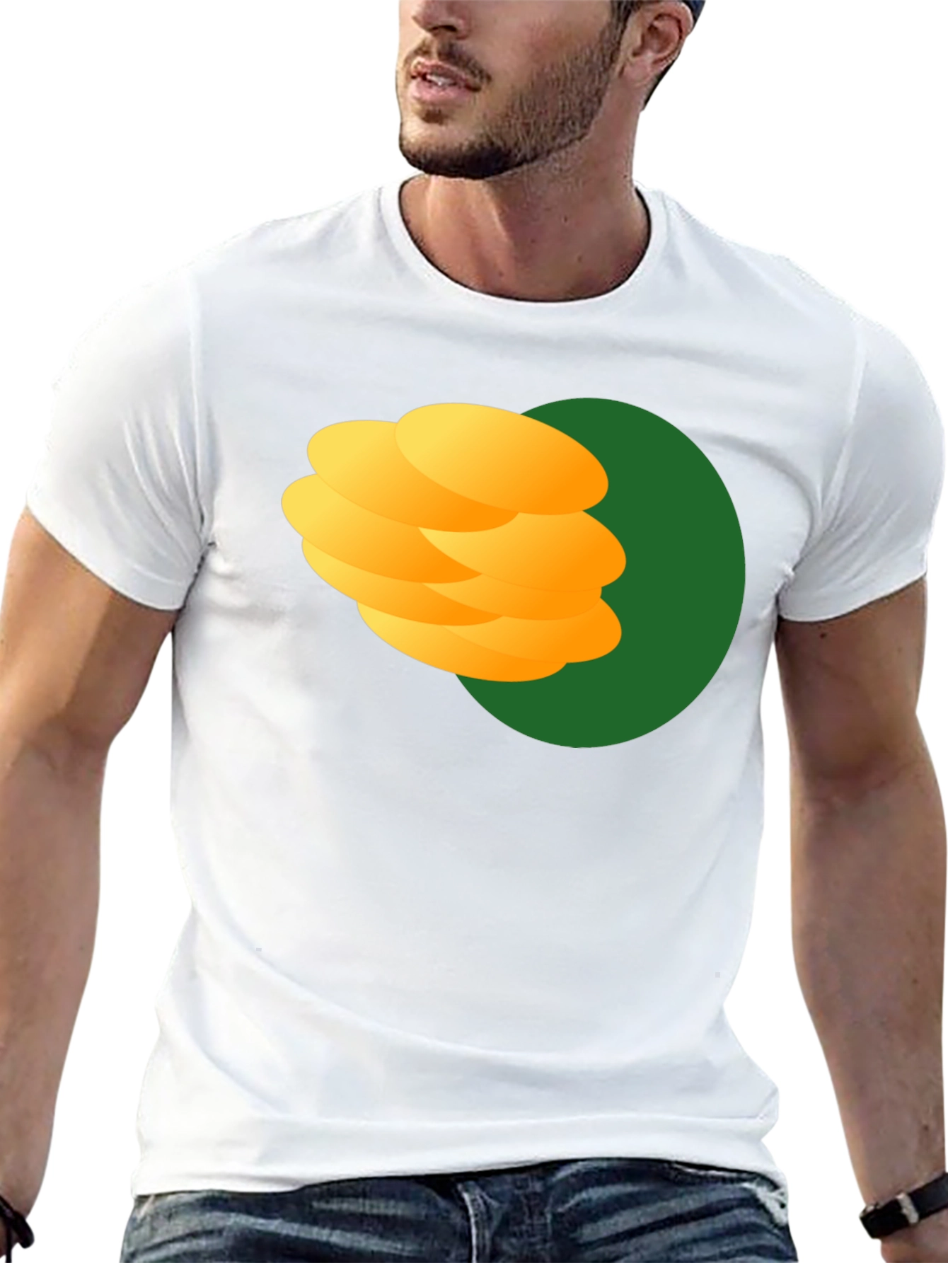 Stack of Pancakes Graphic Black T-Shirt