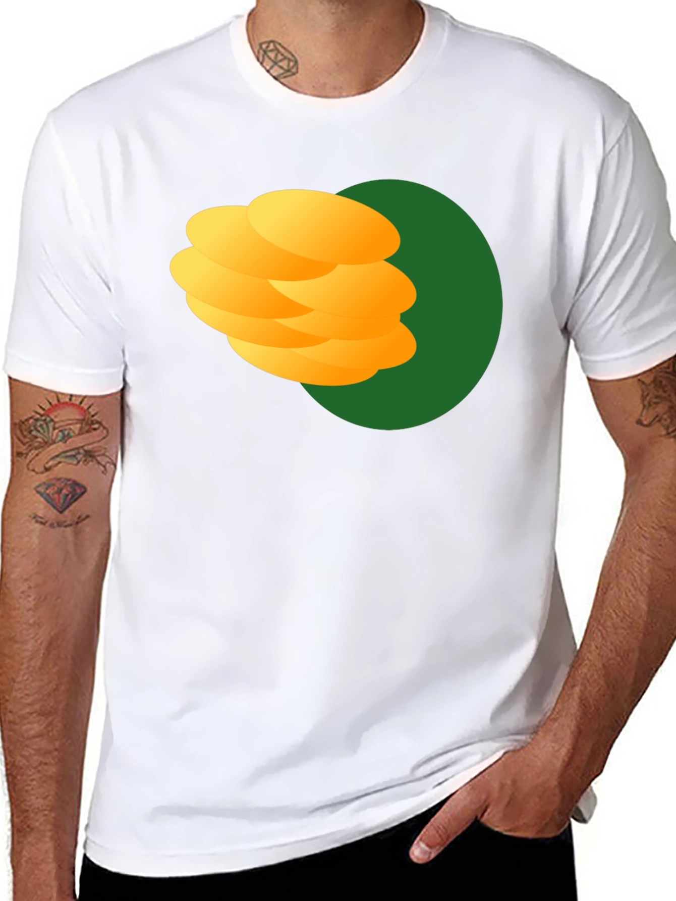Stack of Pancakes Graphic Black T-Shirt