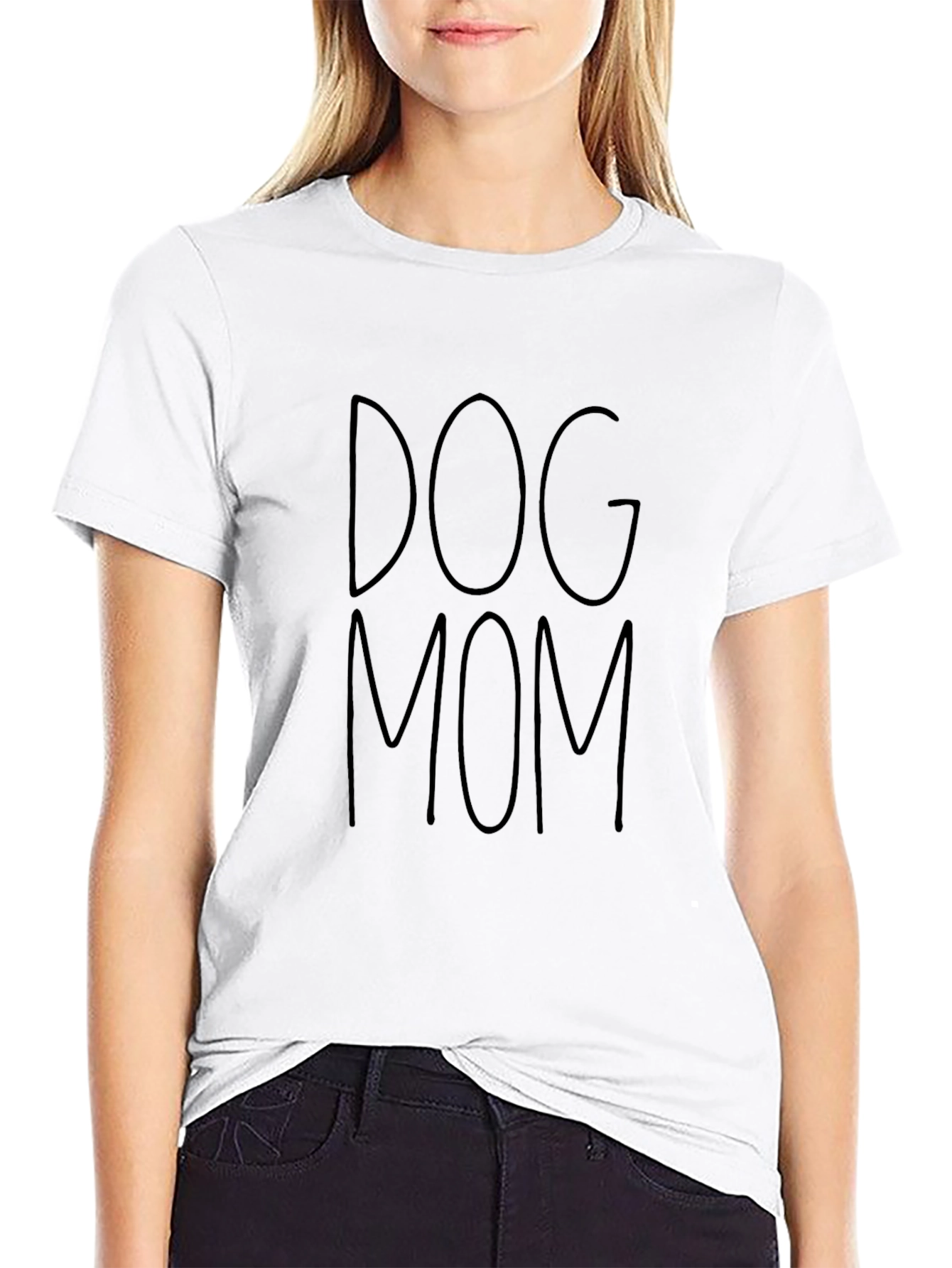 Dog Mom Graphic Tee - Black T-Shirt