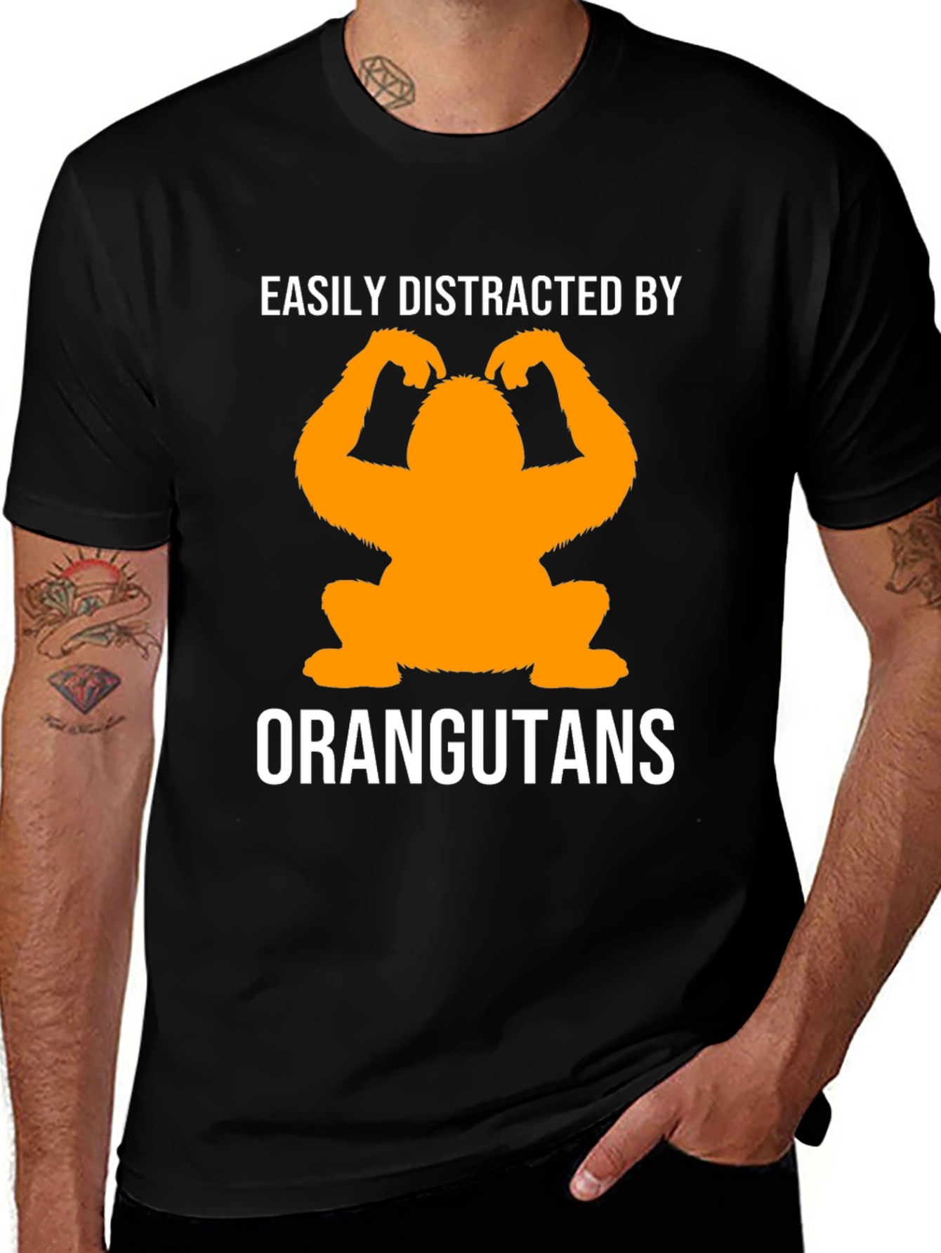 Easily Distracted By Orangutans Graphic Tee