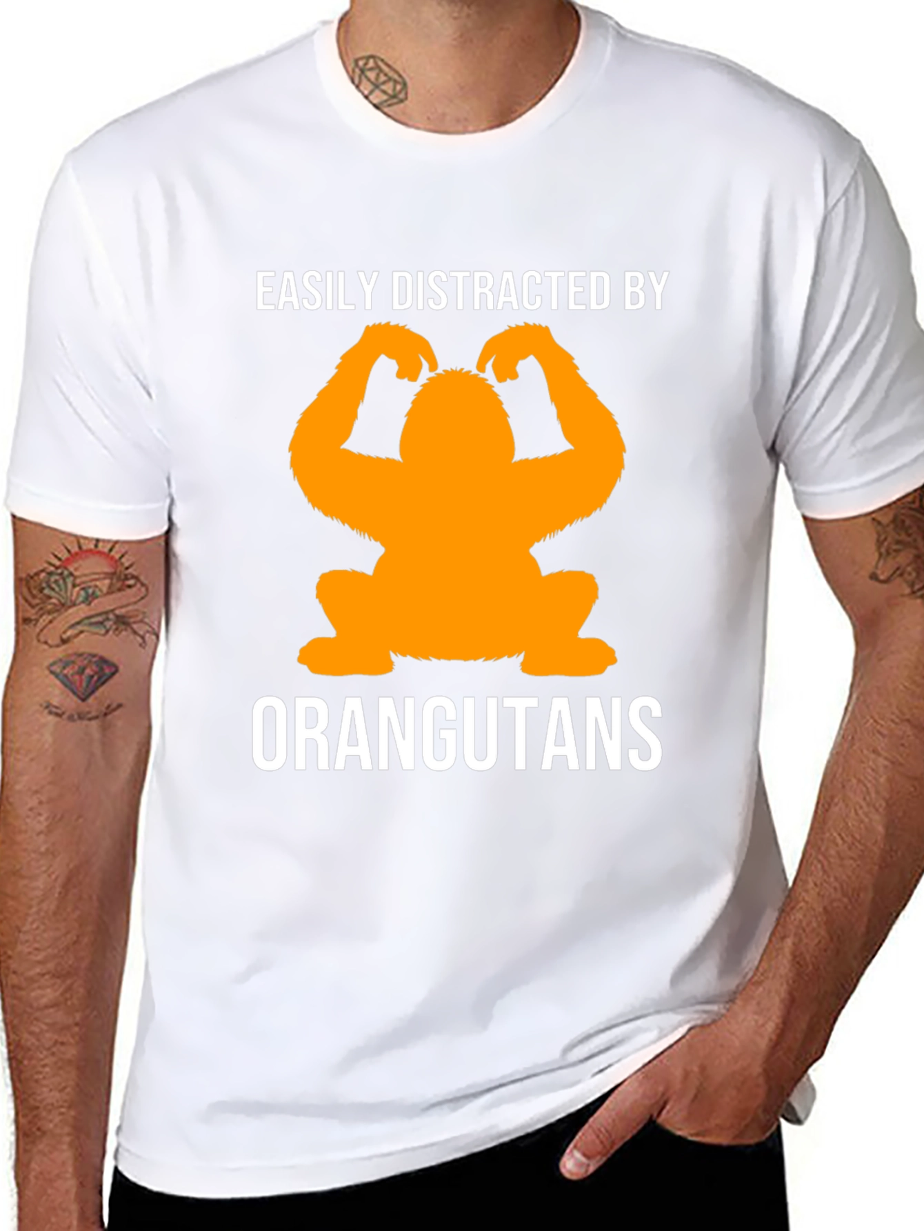 Easily Distracted By Orangutans Graphic Tee