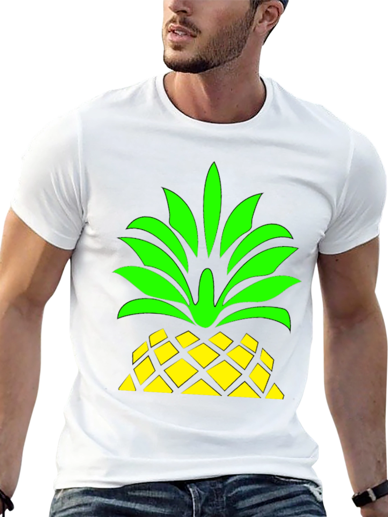 Pineapple Graphic Black T-Shirt
