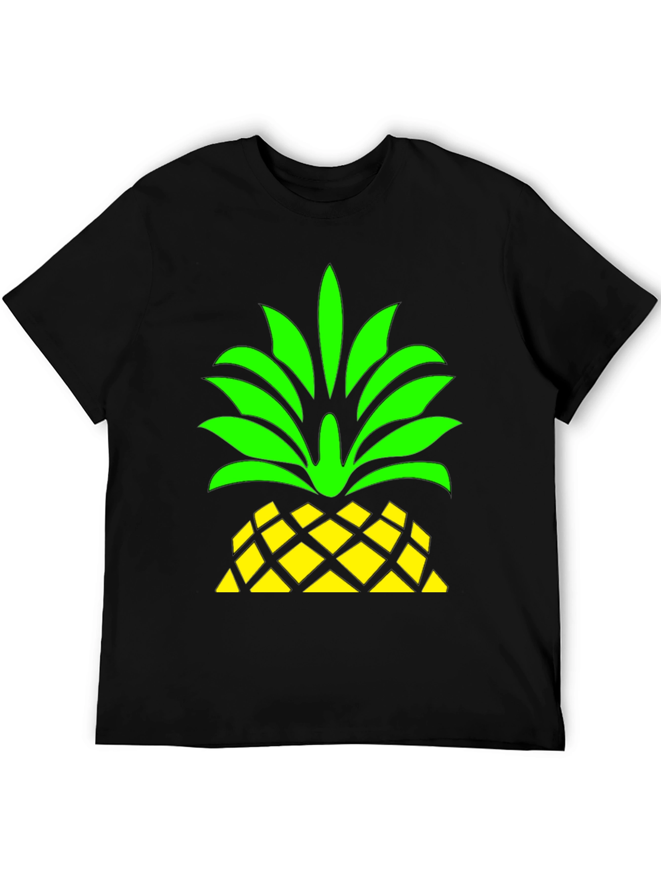 Pineapple Graphic Black T-Shirt