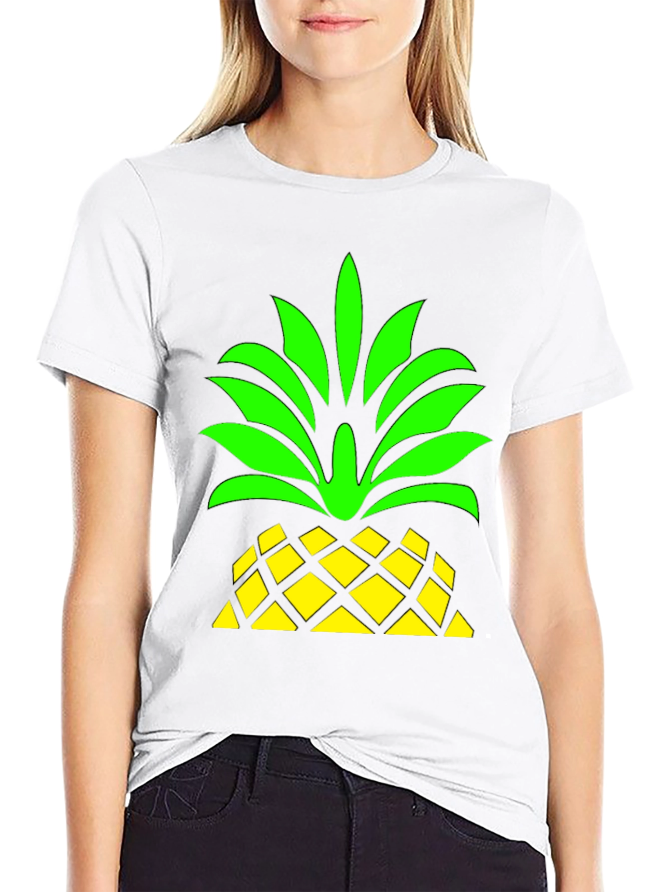 Pineapple Graphic Black T-Shirt