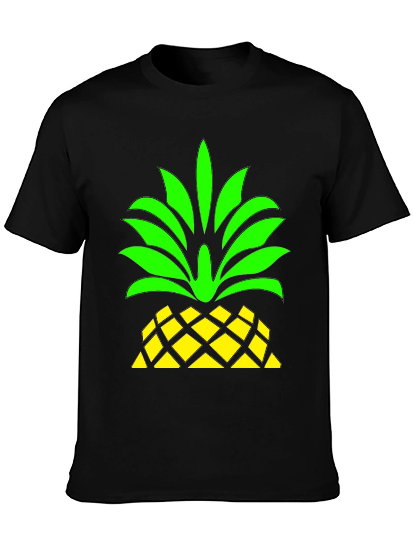 Pineapple Graphic Black T-Shirt