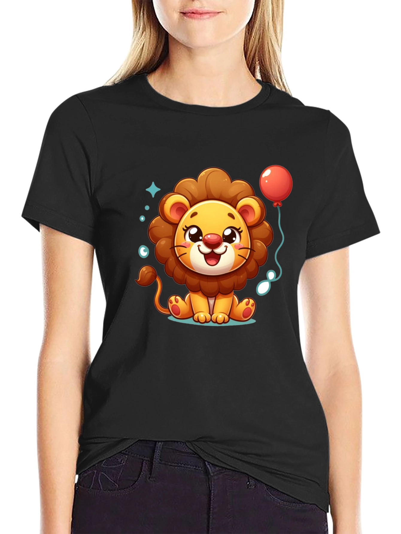 Cute Cartoon Lion Graphic Tee