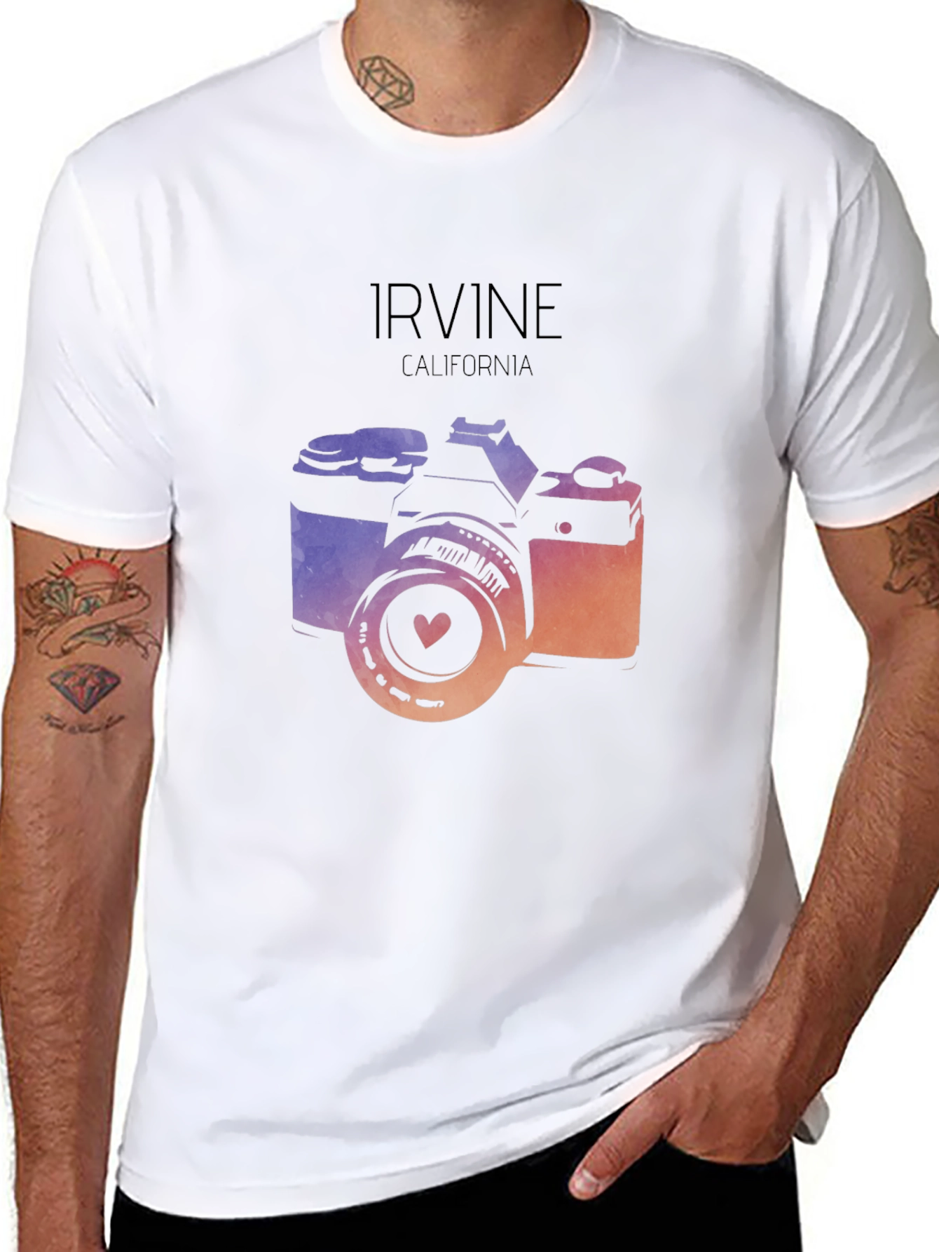 Irvine California Camera Graphic Tee