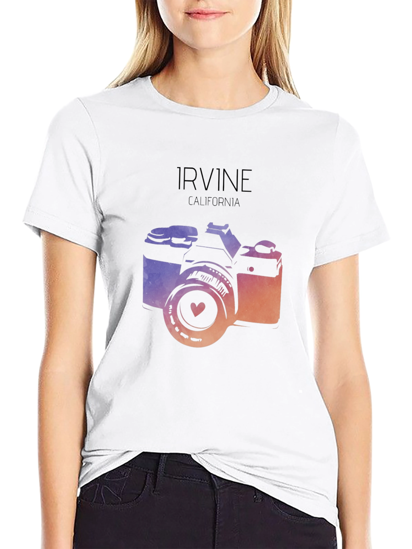 Irvine California Camera Graphic Tee