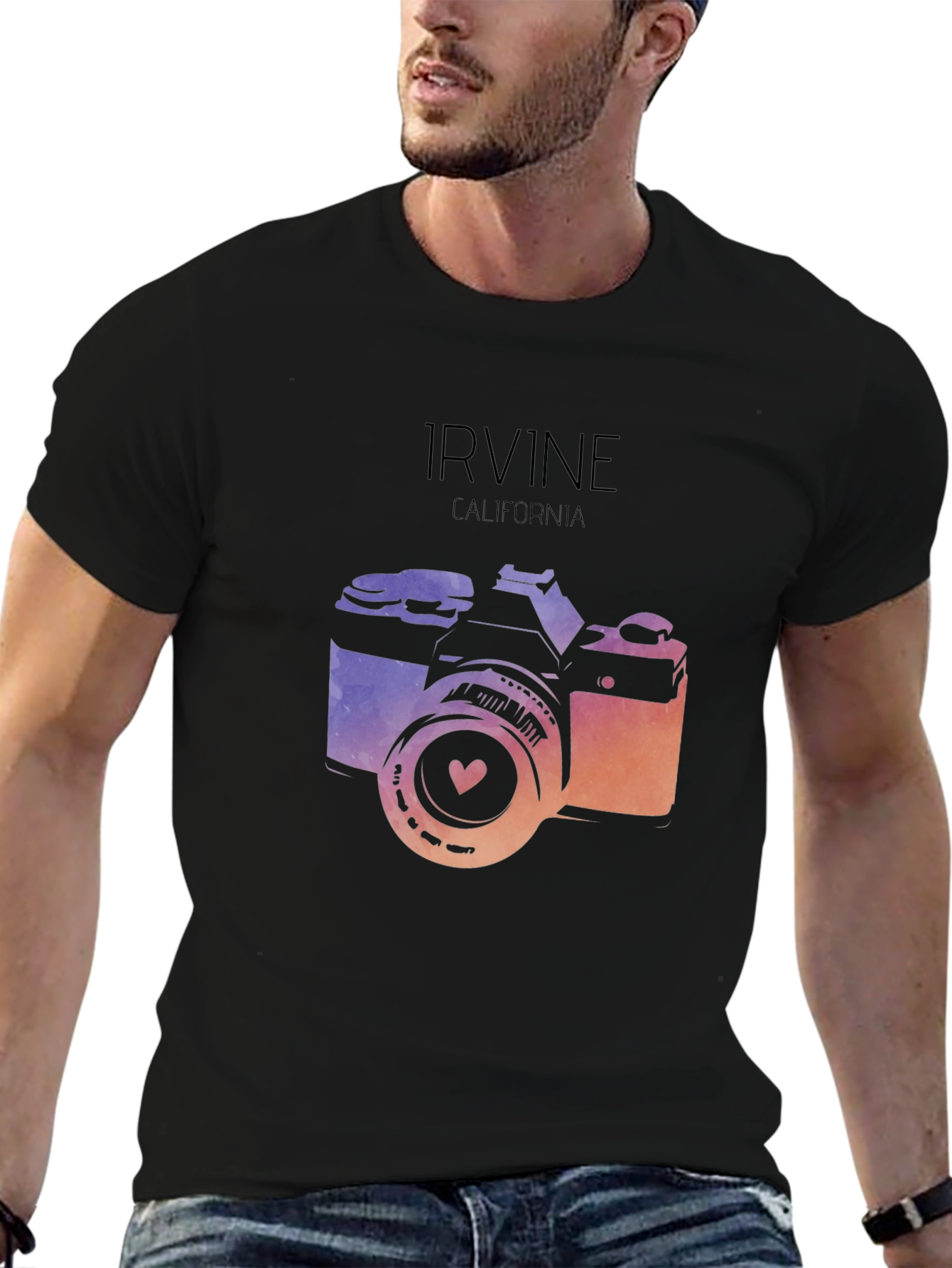 Irvine California Camera Graphic Tee