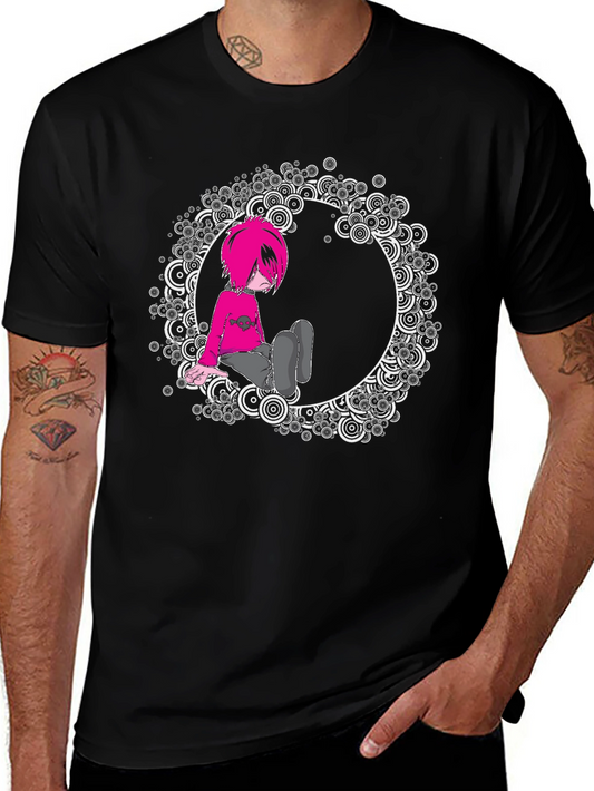 Black T-Shirt with Graphic Design