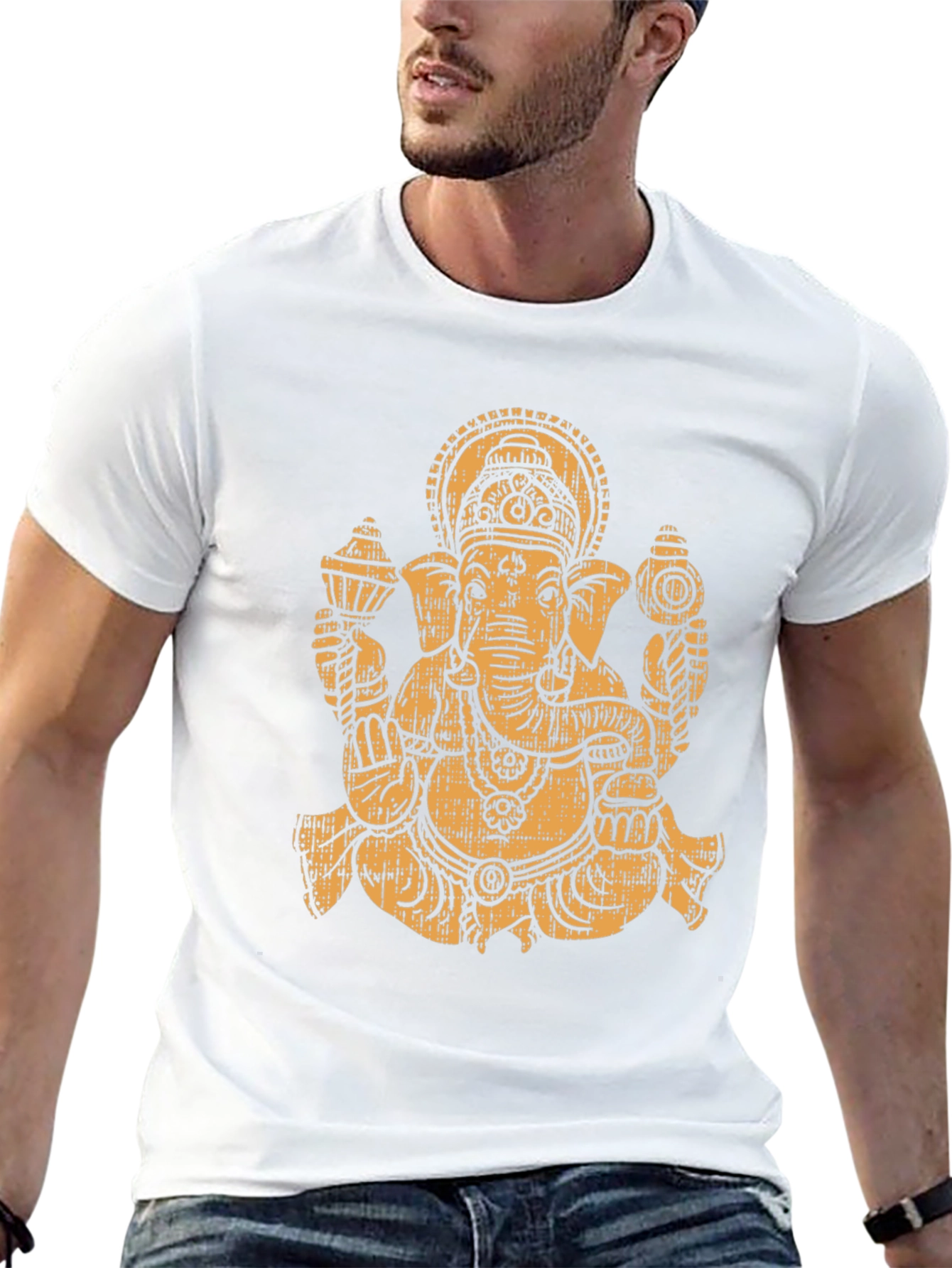 Ganesha Graphic Tee - Black Cotton Blend
