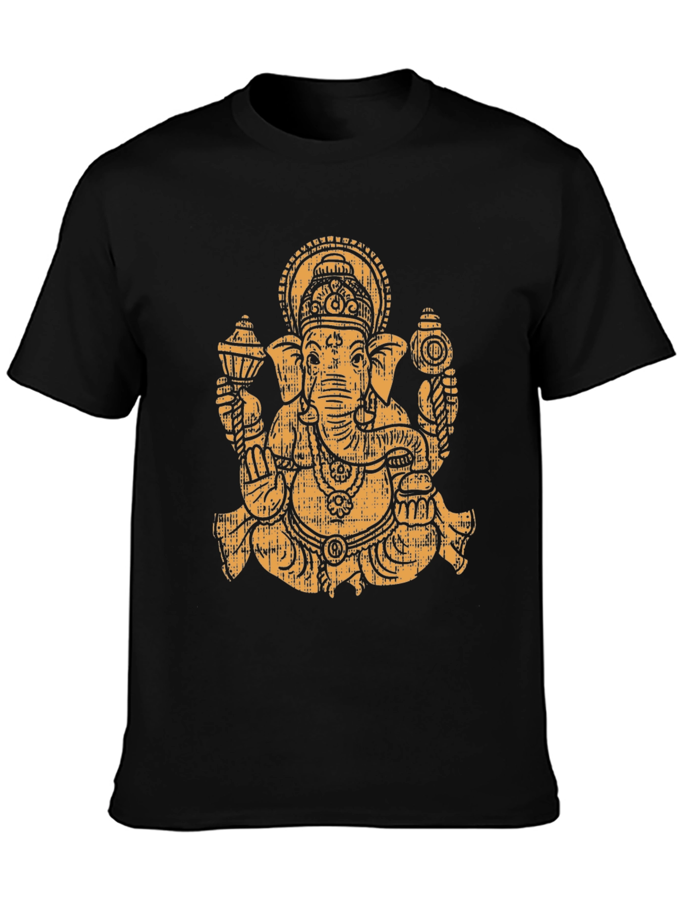 Ganesha Graphic Tee - Black Cotton Blend