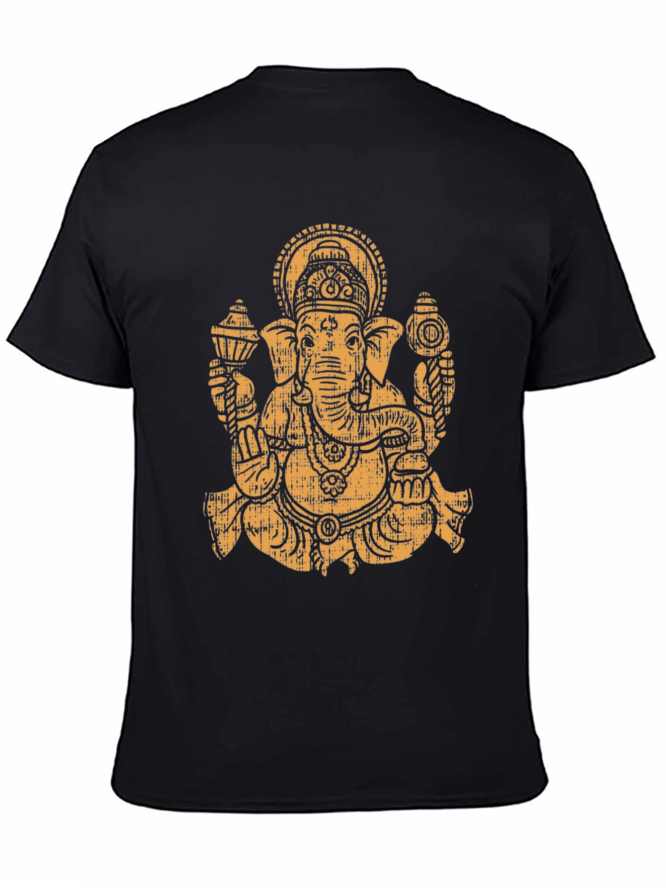 Ganesha Graphic Tee - Black Cotton Blend