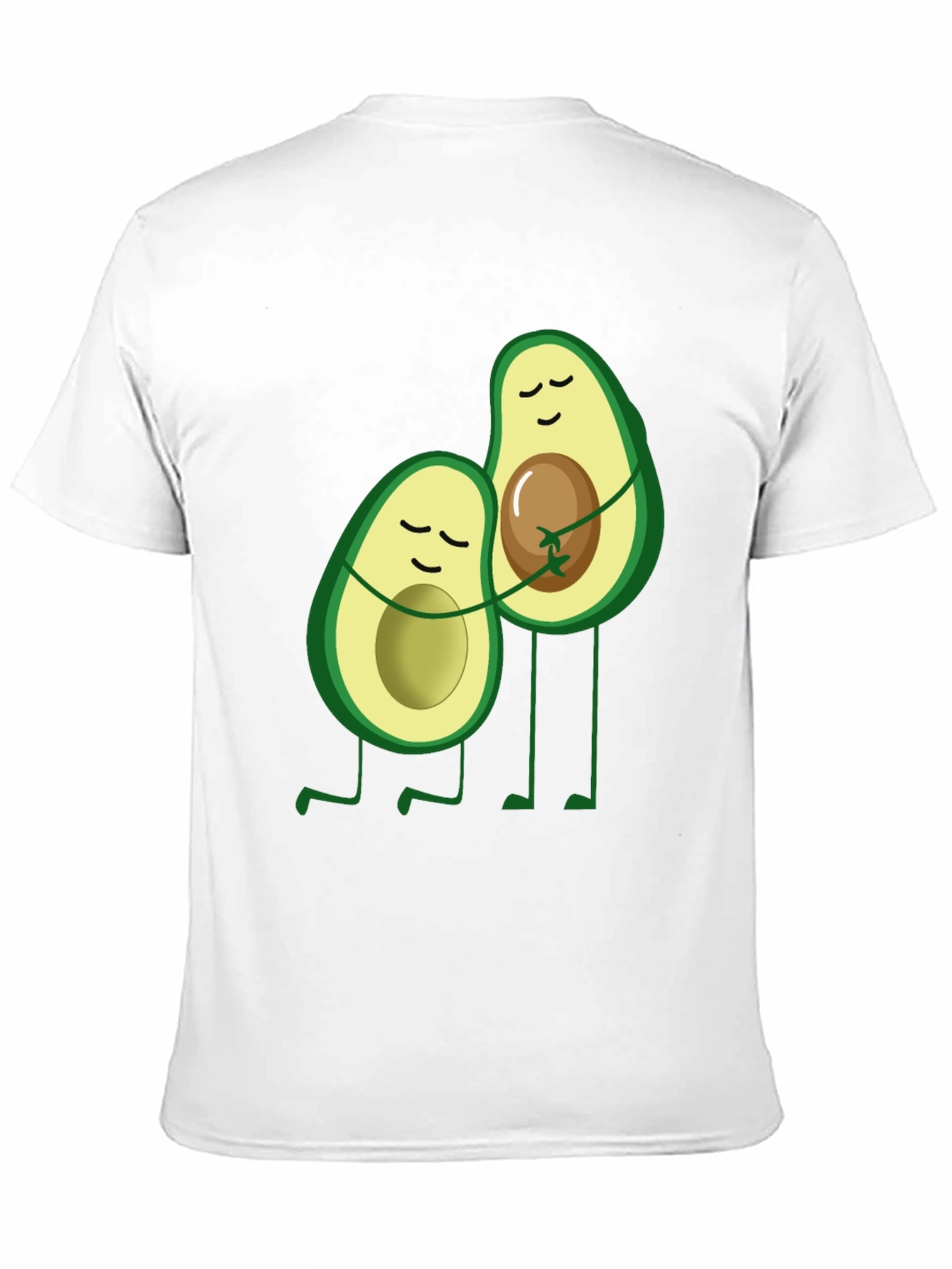 Avocado Hug Black Graphic Tee - Cute Foodie Shirt