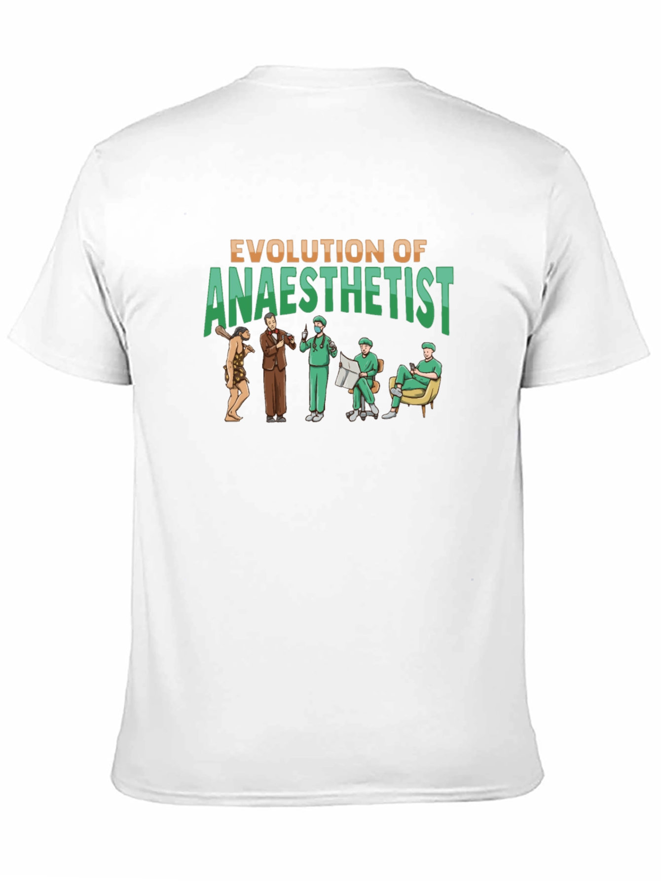 Evolution of Anaesthetist Black T-Shirt