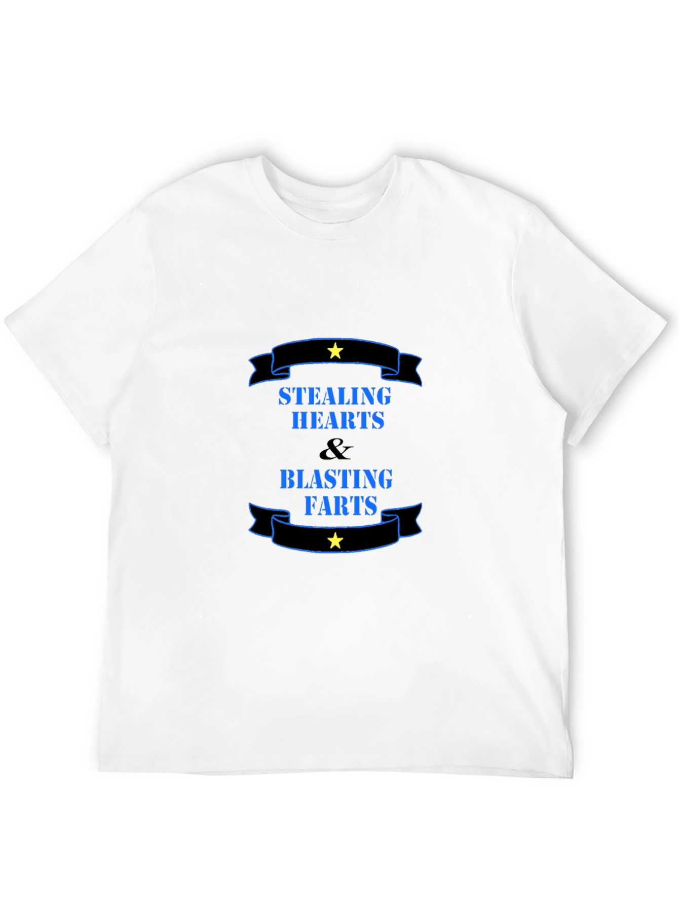 Stealing Hearts & Blasting Farts Black Graphic Tee