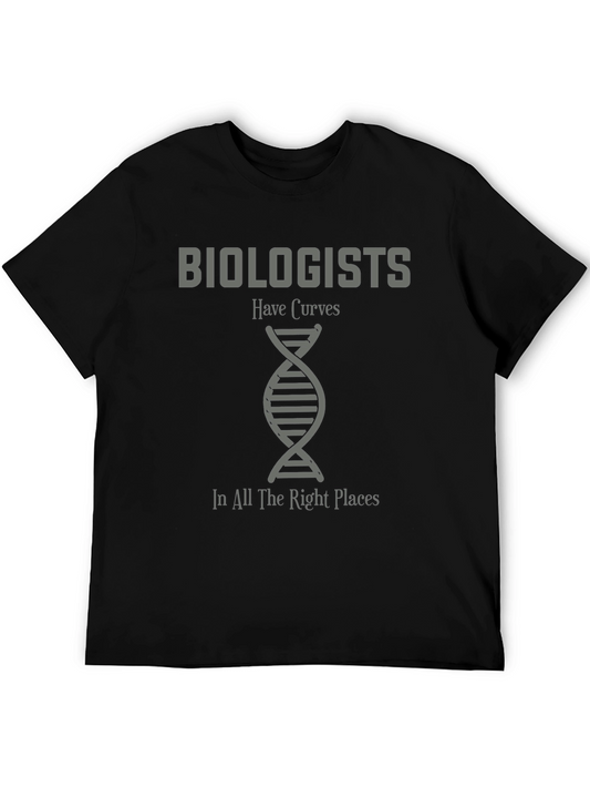 Biologists Have Curves T-Shirt Funny Biology DNA Tee