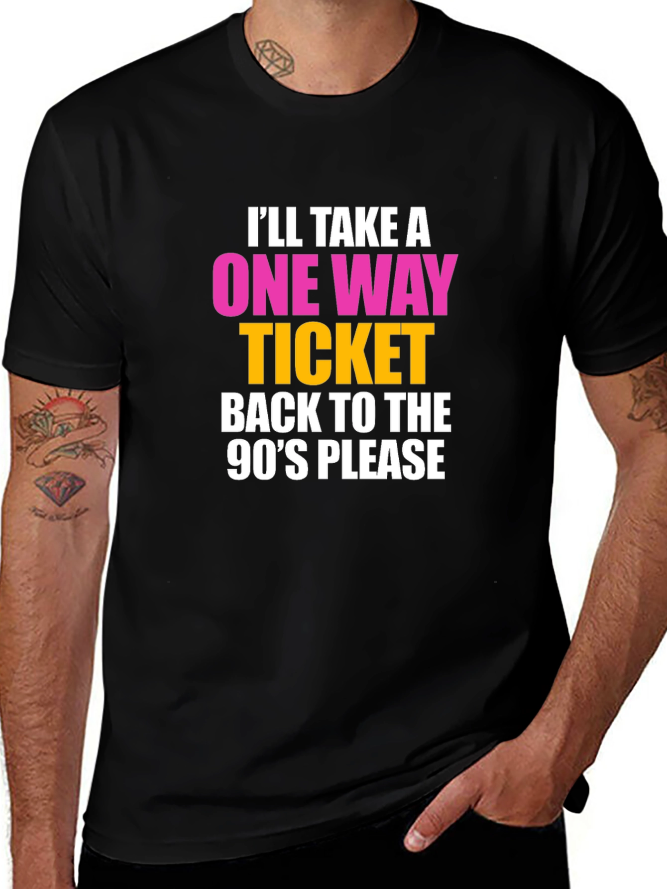 90s Retro T-Shirt: One-Way Ticket Back!