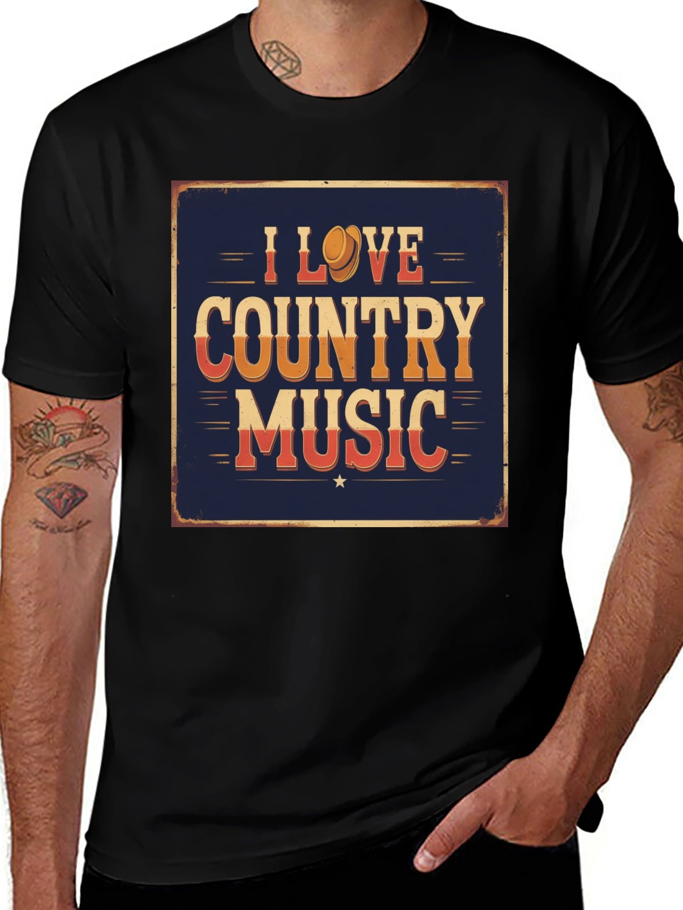 I Love Country Music Graphic T-Shirt