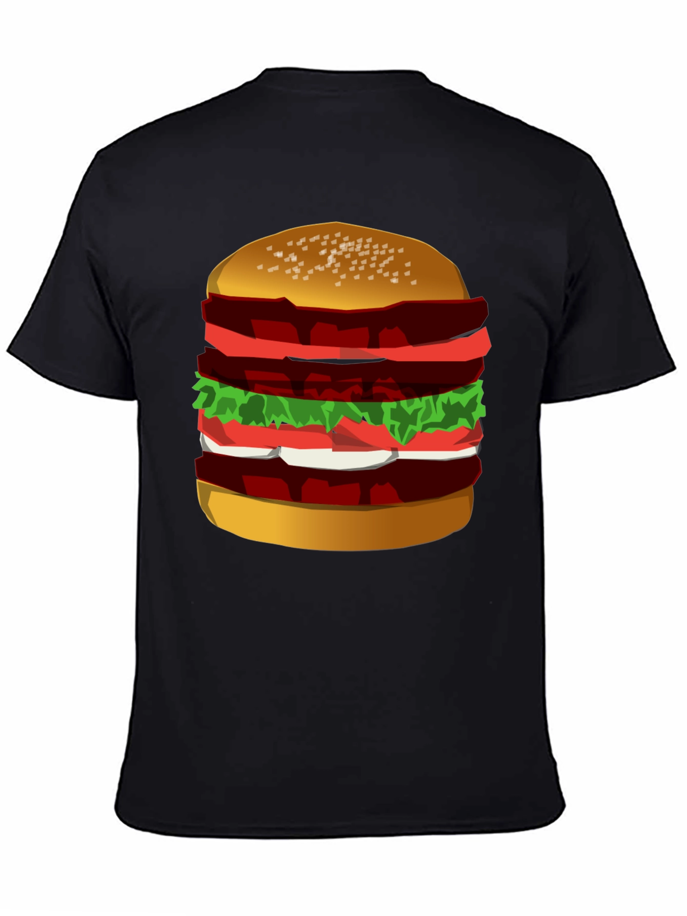 Burger Graphic Tee - Black T-Shirt