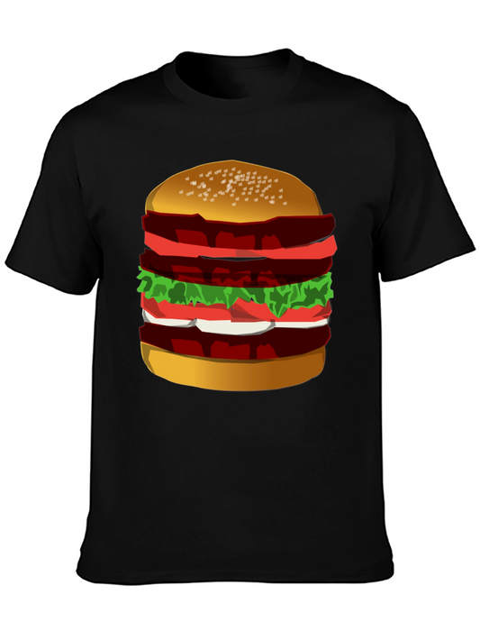 Burger Graphic Tee - Black T-Shirt