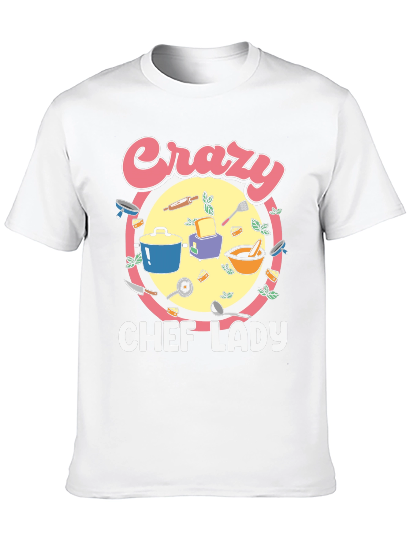 Crazy Chef Lady T-Shirt - Black