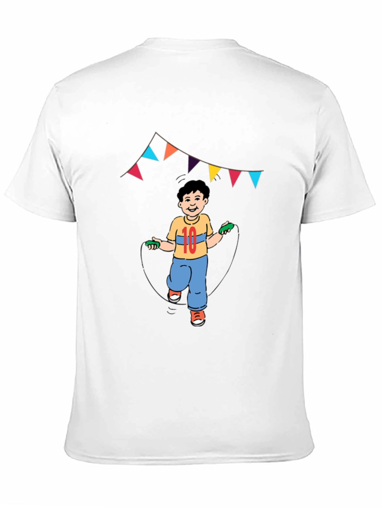 Boy Jumping Rope Graphic Tee - Black