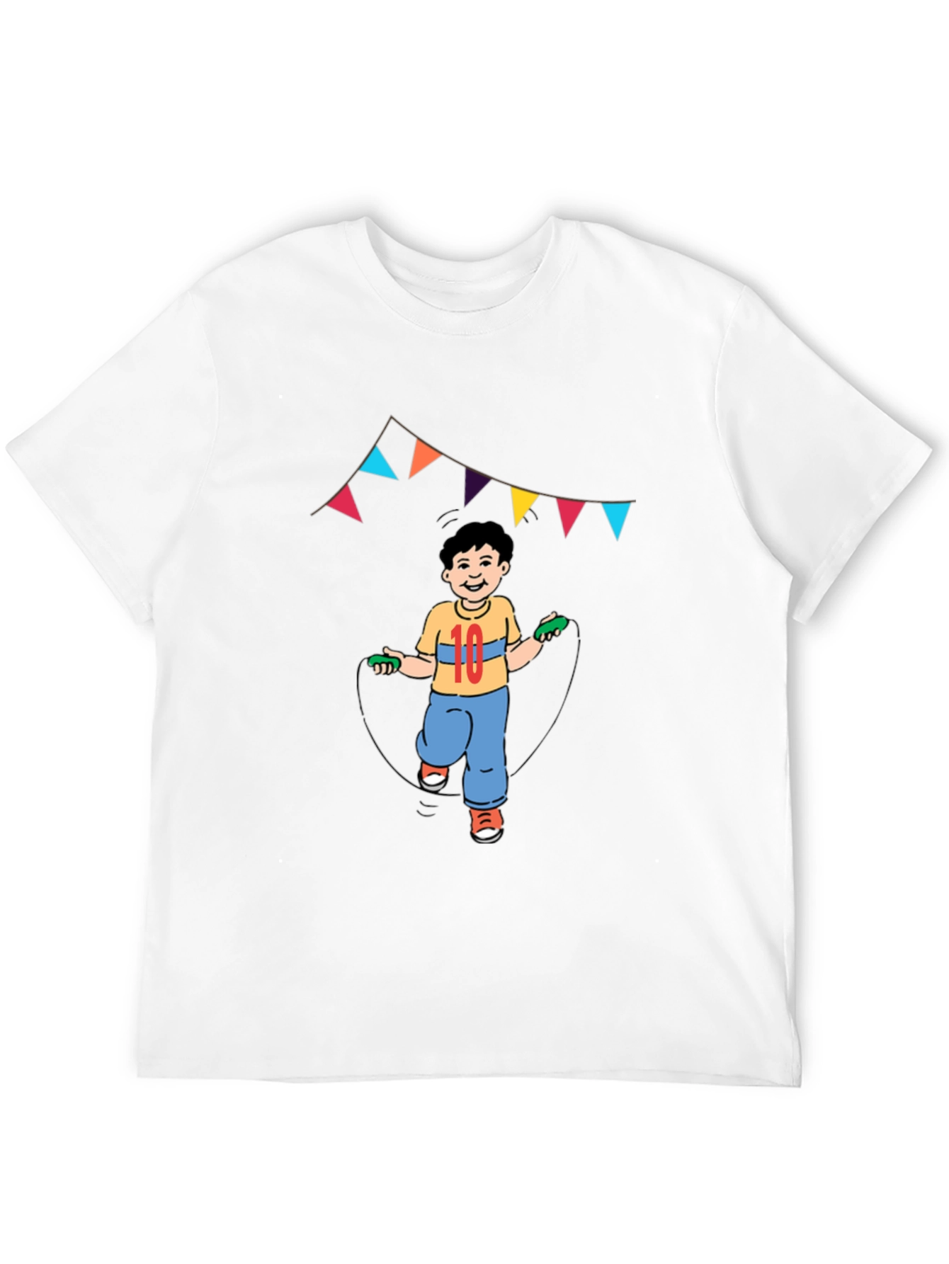 Boy Jumping Rope Graphic Tee - Black