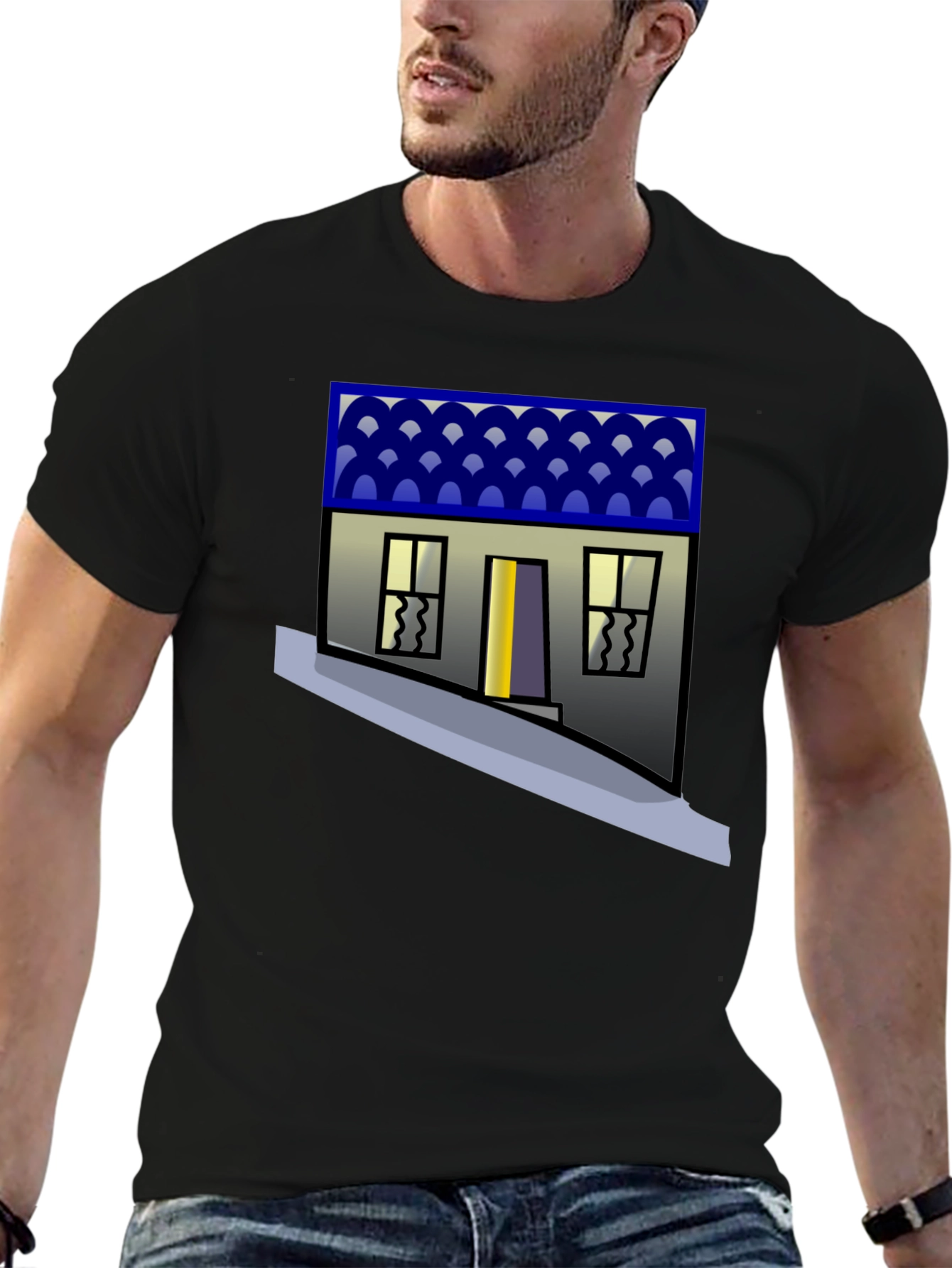 Quirky House Graphic Tee - Unique Streetwear