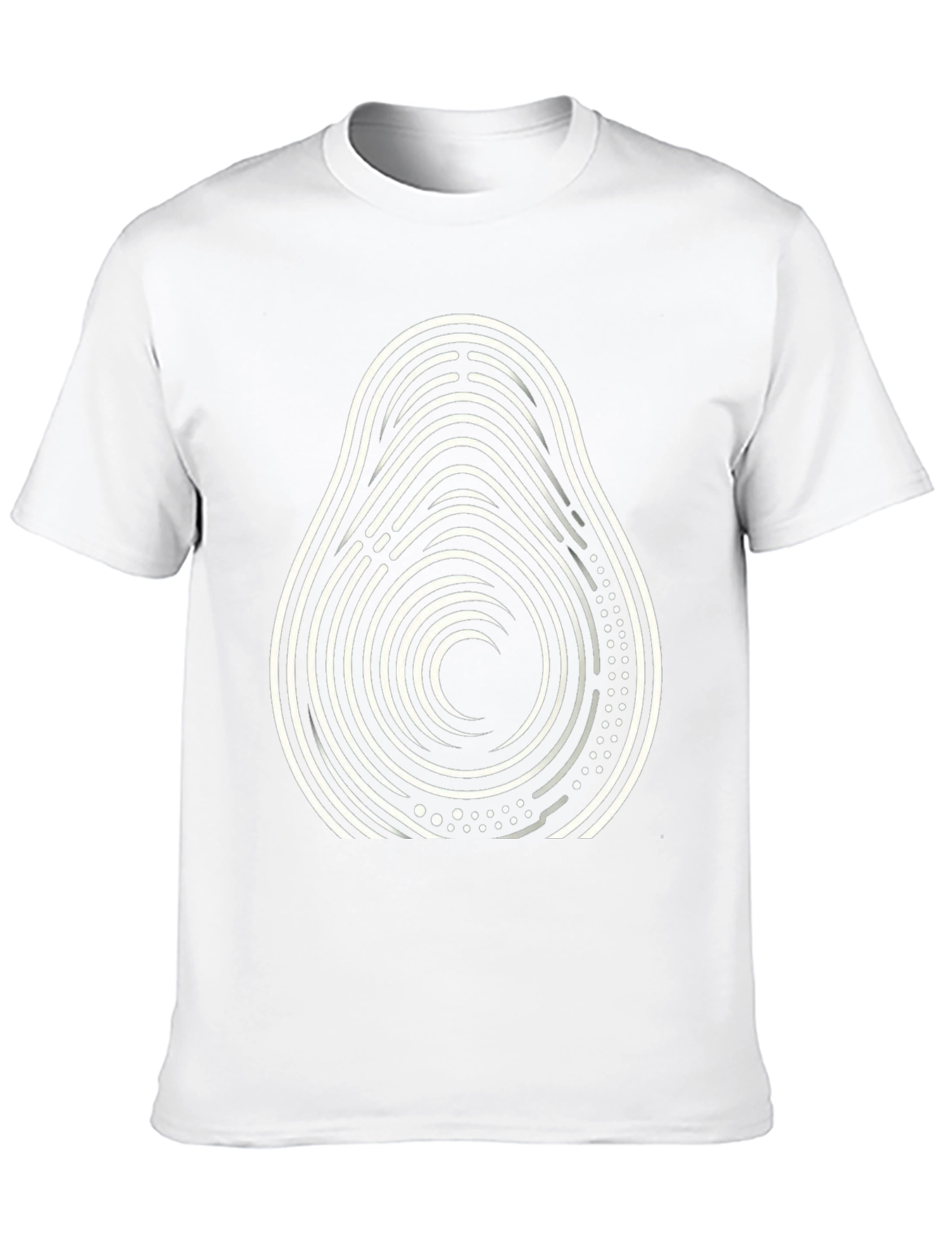 Abstract Avocado Graphic Tee - Cool Black T-Shirt
