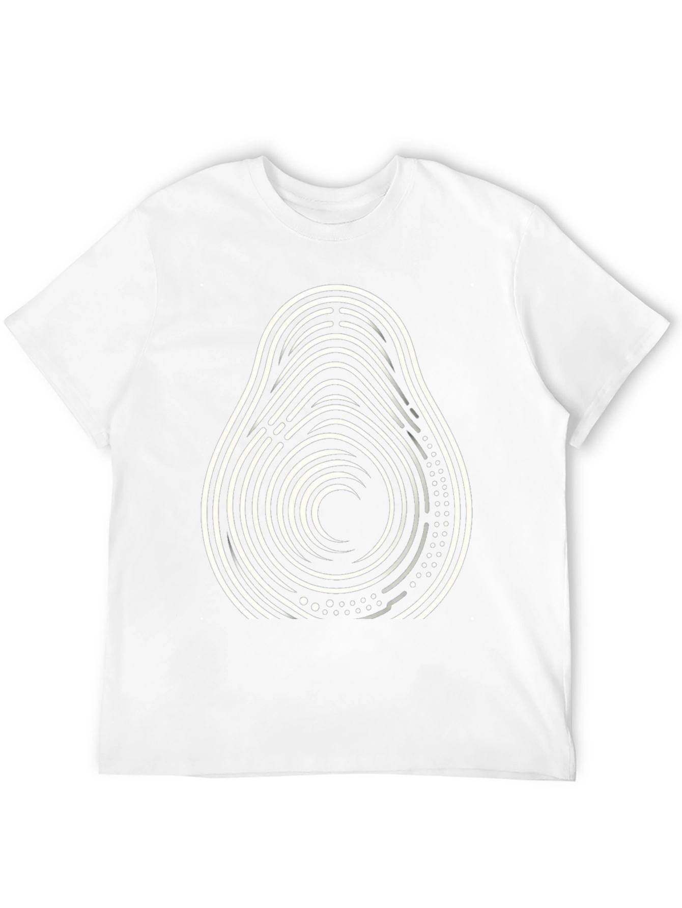 Abstract Avocado Graphic Tee - Cool Black T-Shirt