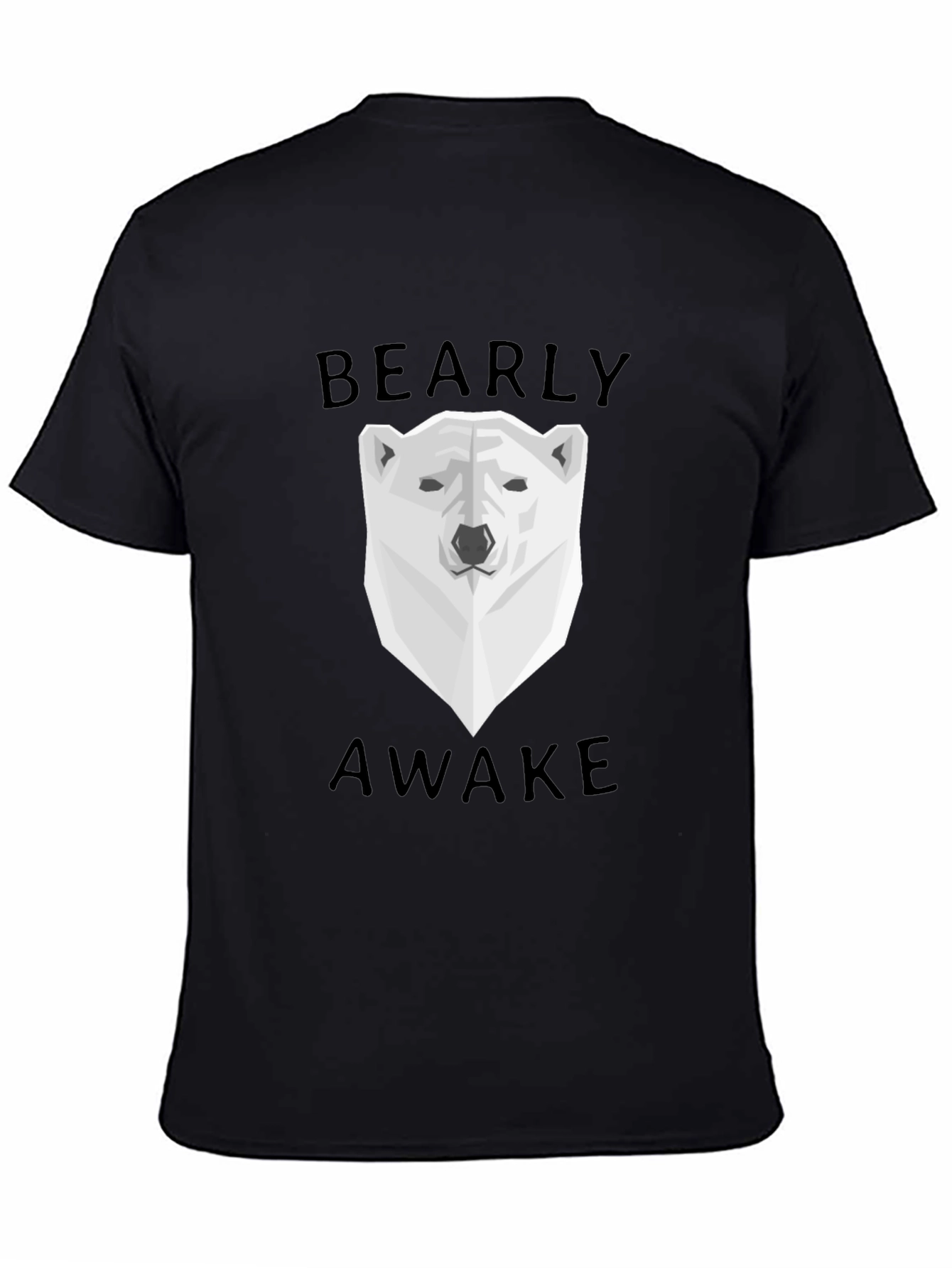 Bearly Awake Graphic Tee - Black Cotton T-Shirt